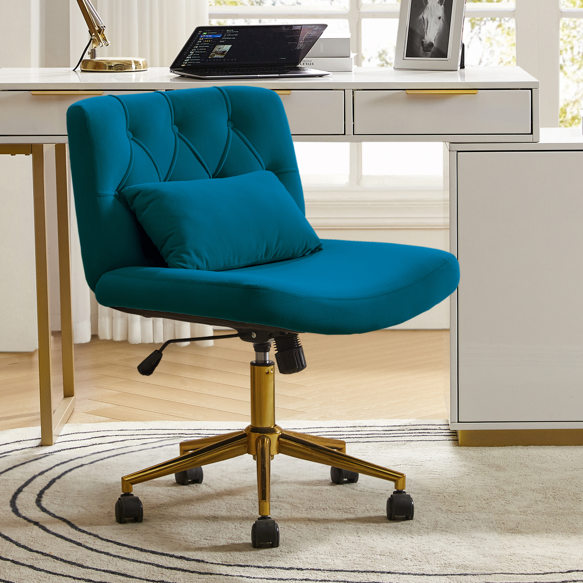 Norm Modern Flannel Adjustable Office Chair
