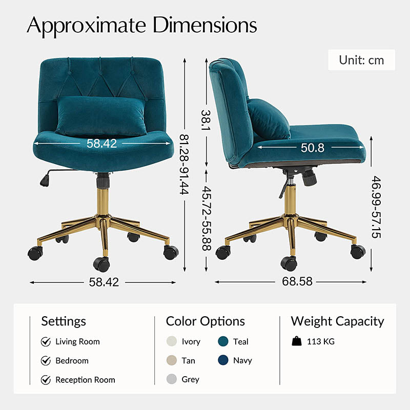 Norm Modern Flannel Adjustable Office Chair