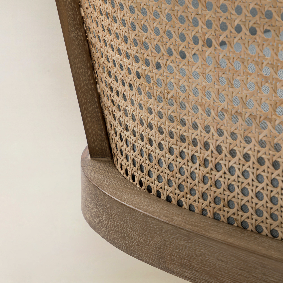 Audrey Rattan Task Chair Swivel Base & Curved Seat Design