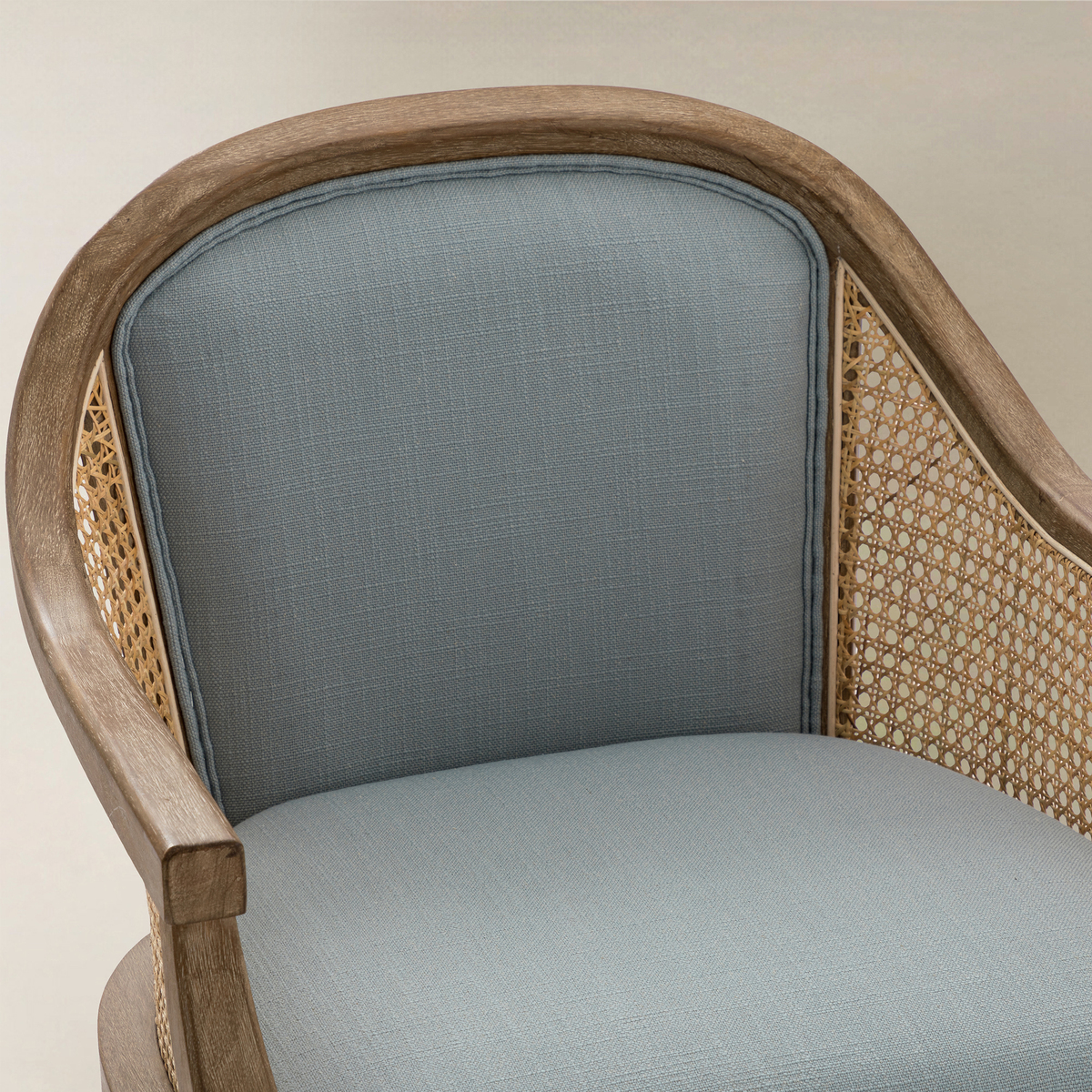 Audrey Rattan Task Chair Swivel Base & Curved Seat Design