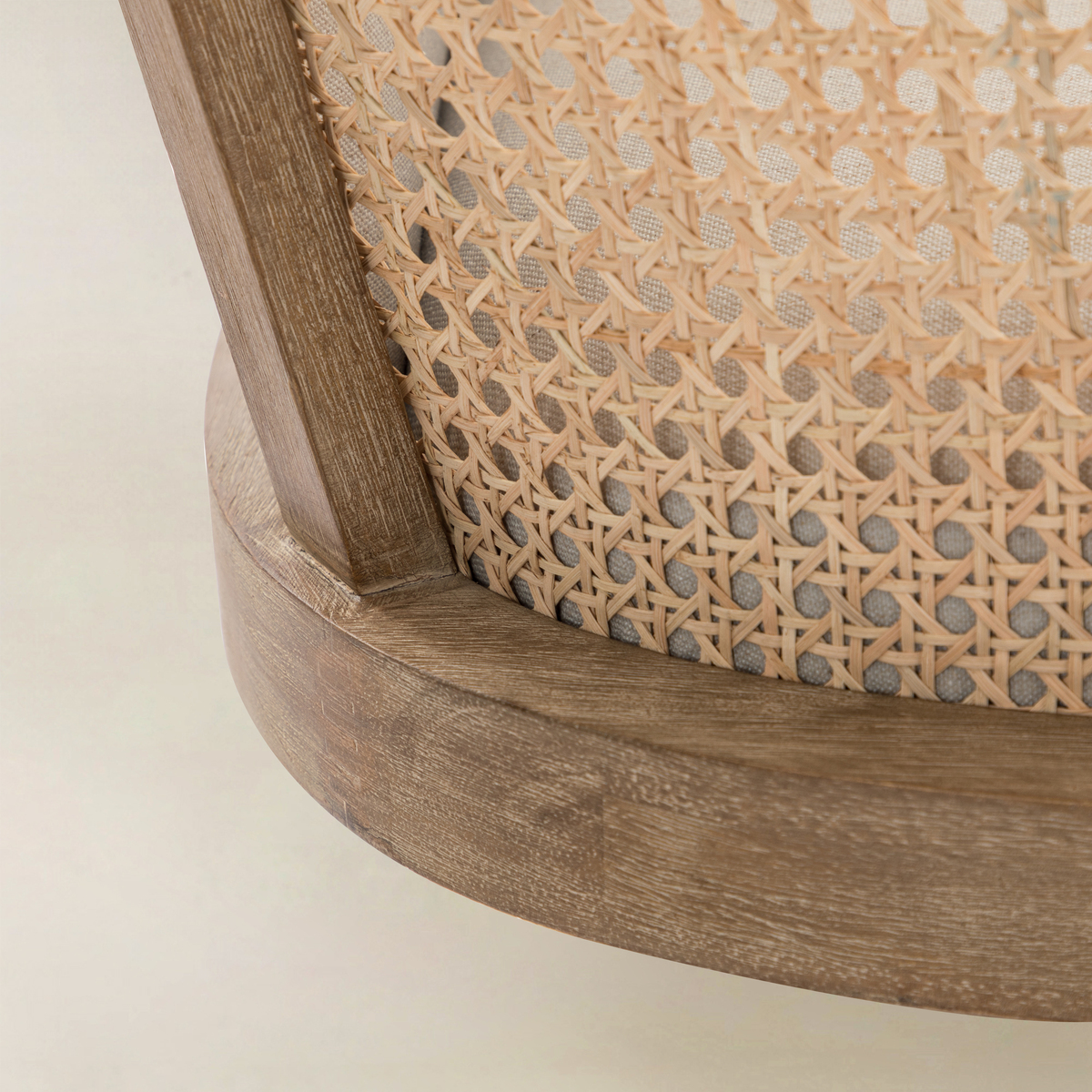 Audrey Rattan Task Chair Swivel Base & Curved Seat Design