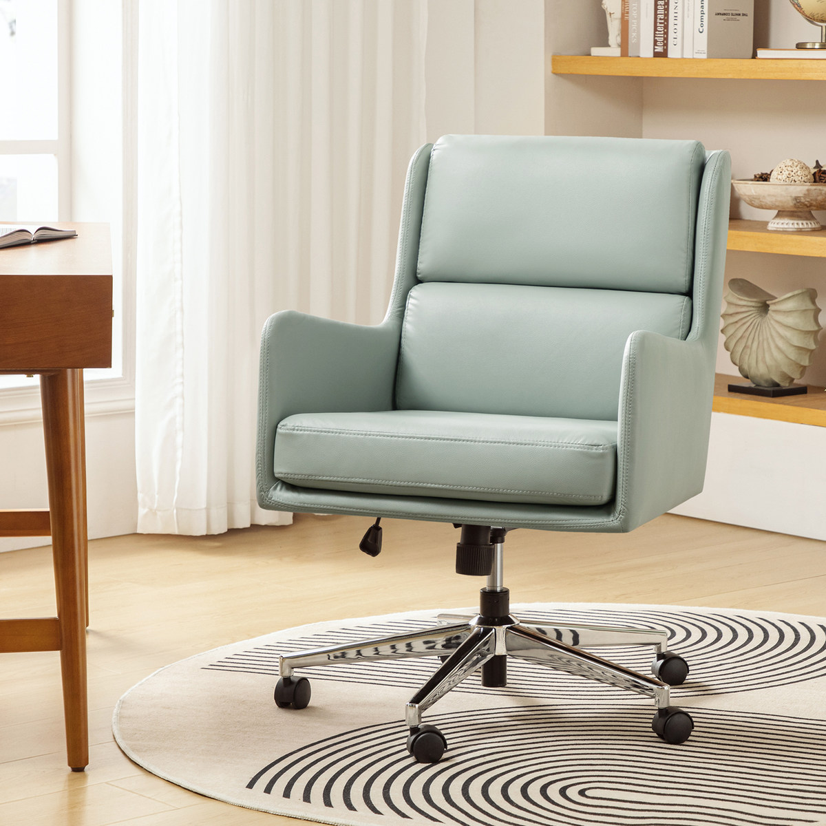 Eamonn Ergonomic Swivel Office Chair with Metal Base