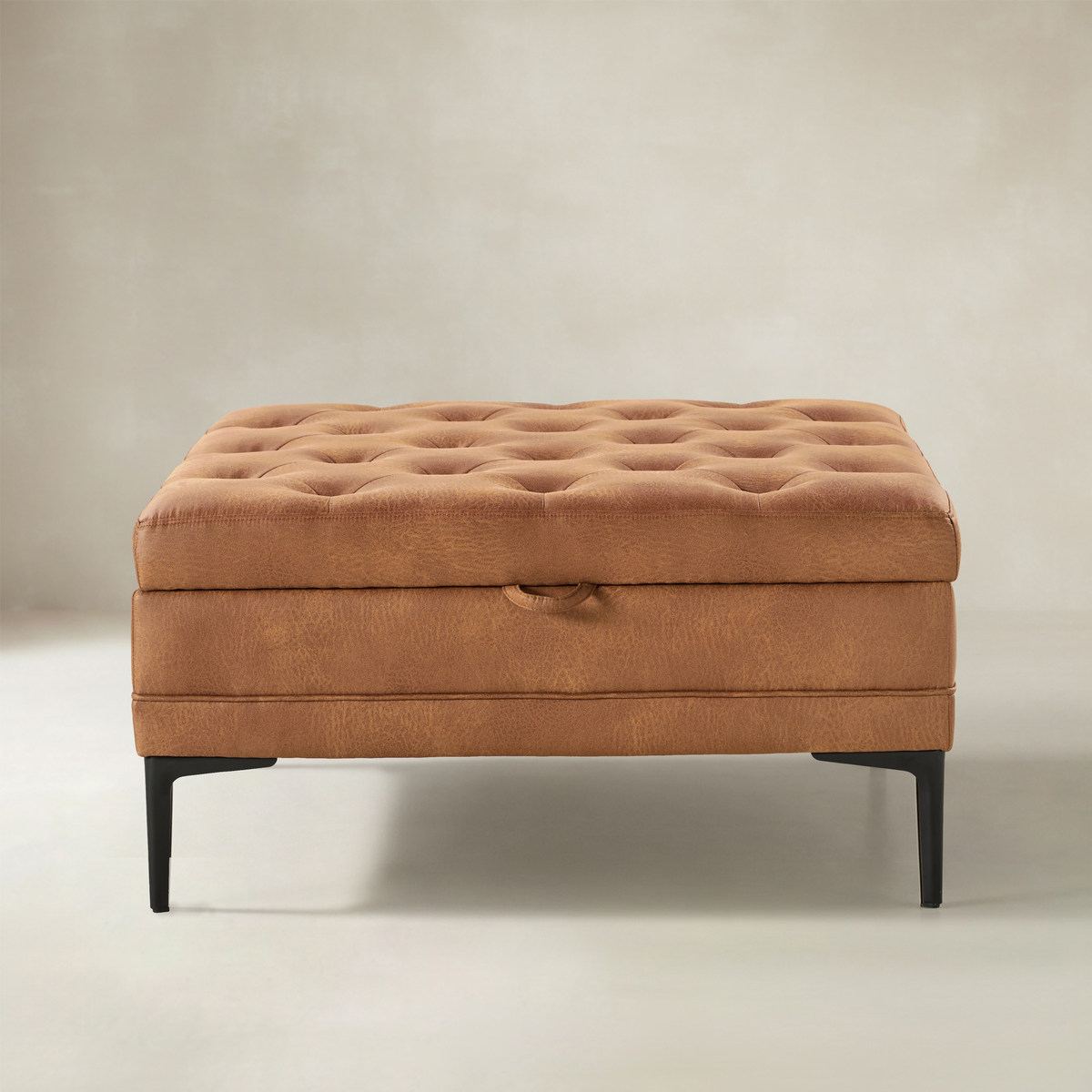 Hartmut Lift-Top Storage Ottoman with Shelved Base