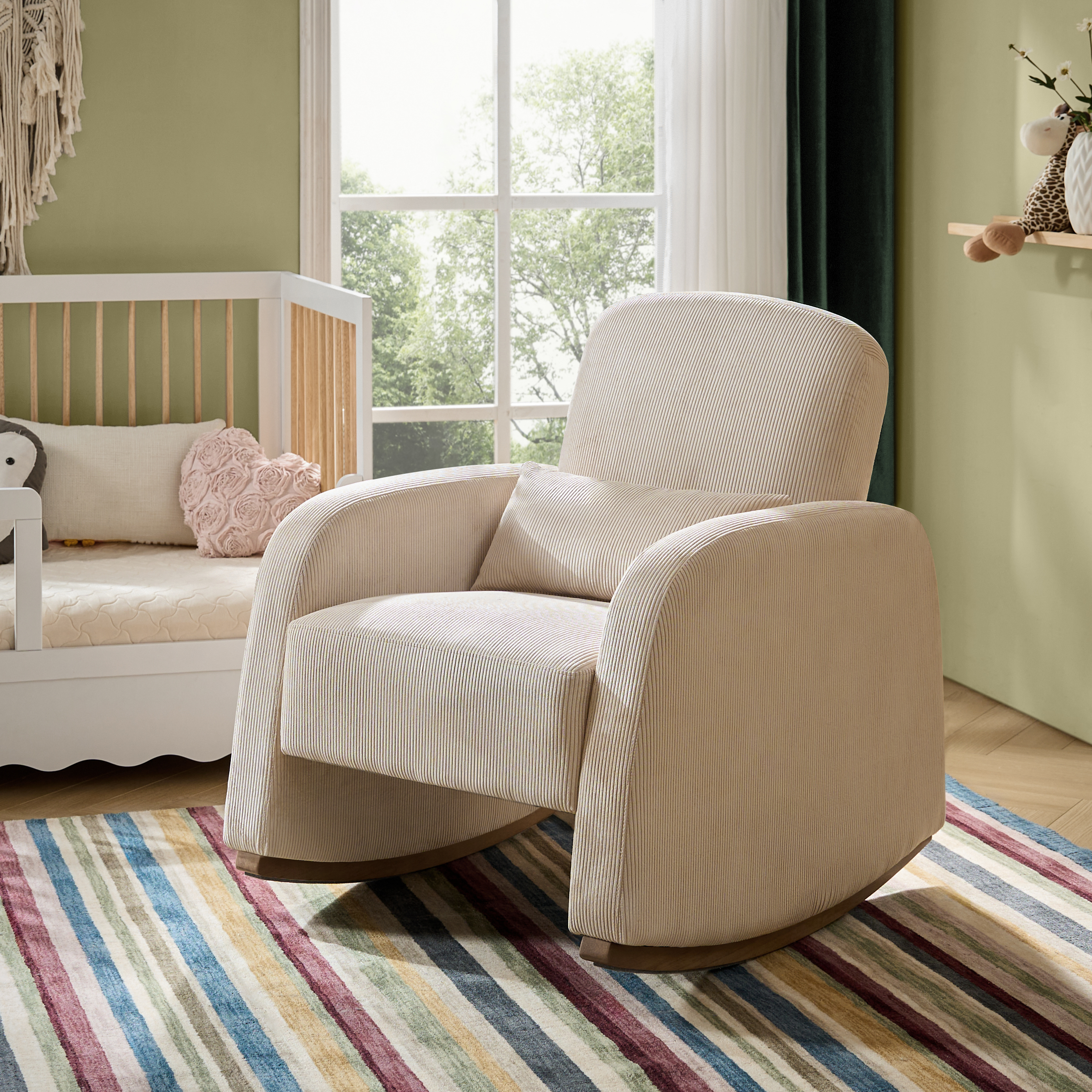 Richard Soft Corduroy Rocking Chair