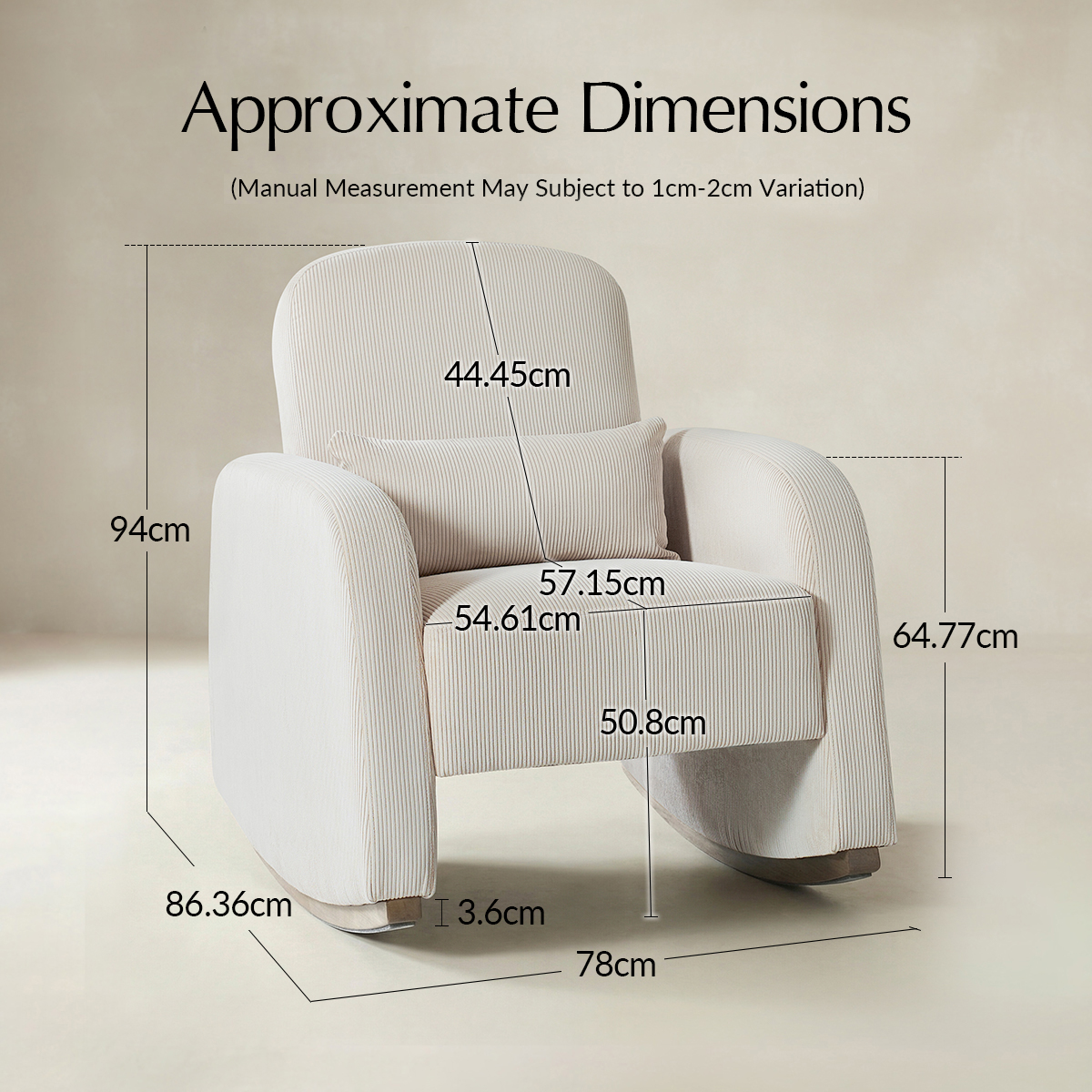 Richard Soft Corduroy Rocking Chair