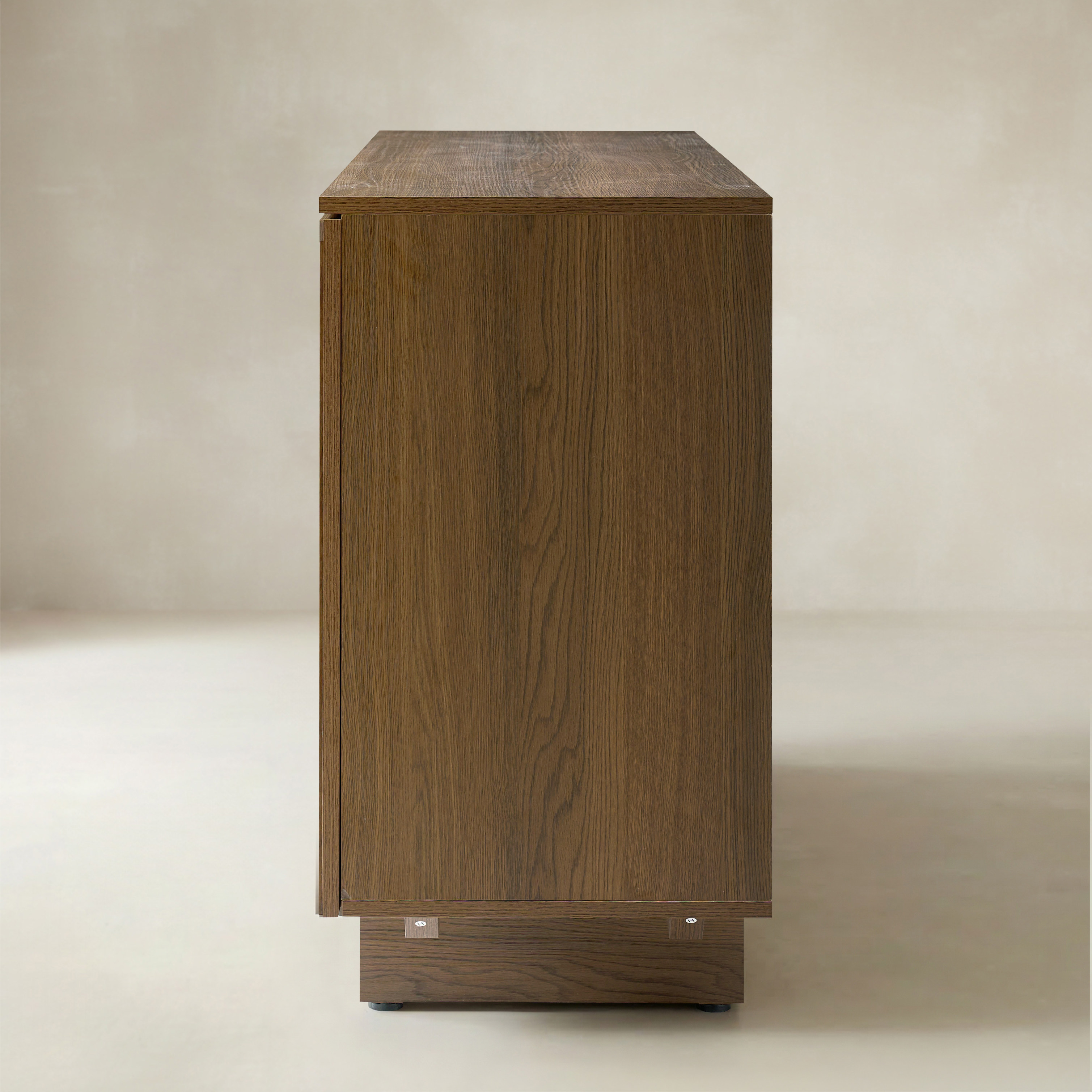Dietreich Wooden Buffet Sideboard with Deep Embossed Texture