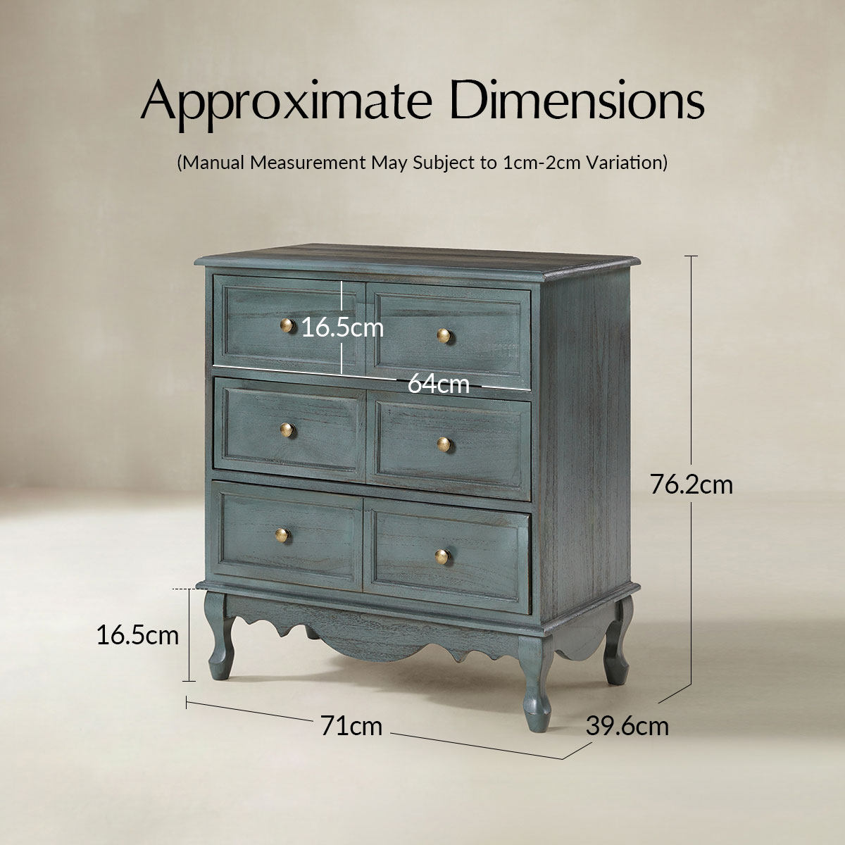 Galatea 3-Drawer Bedside Table with Charging Station