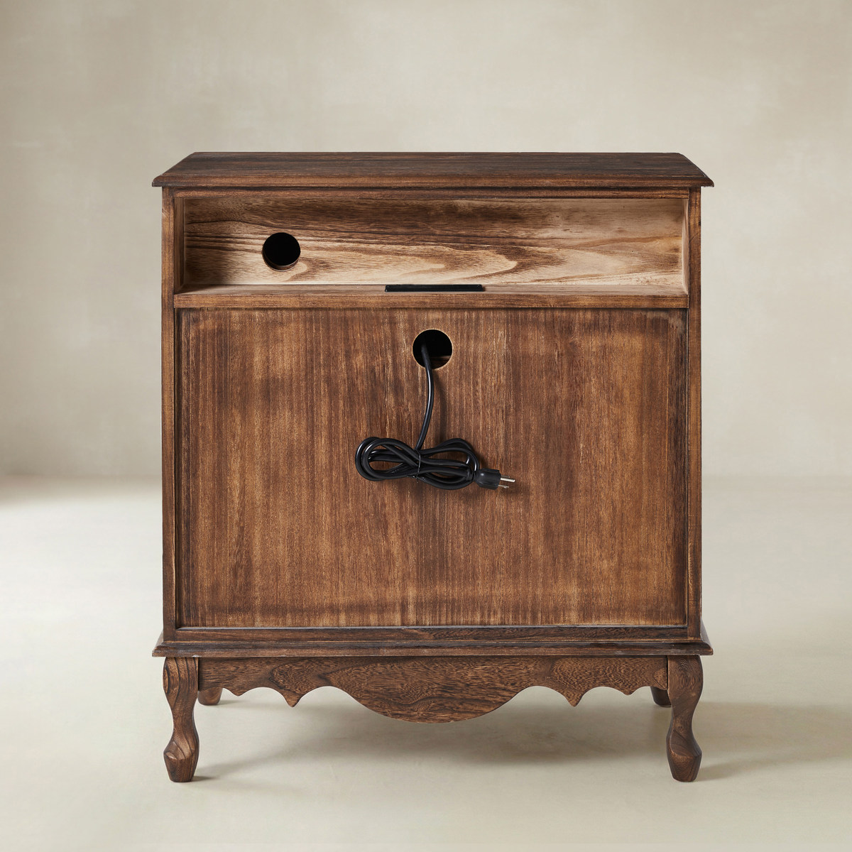 Galatea 3-Drawer Bedside Table with Charging Station