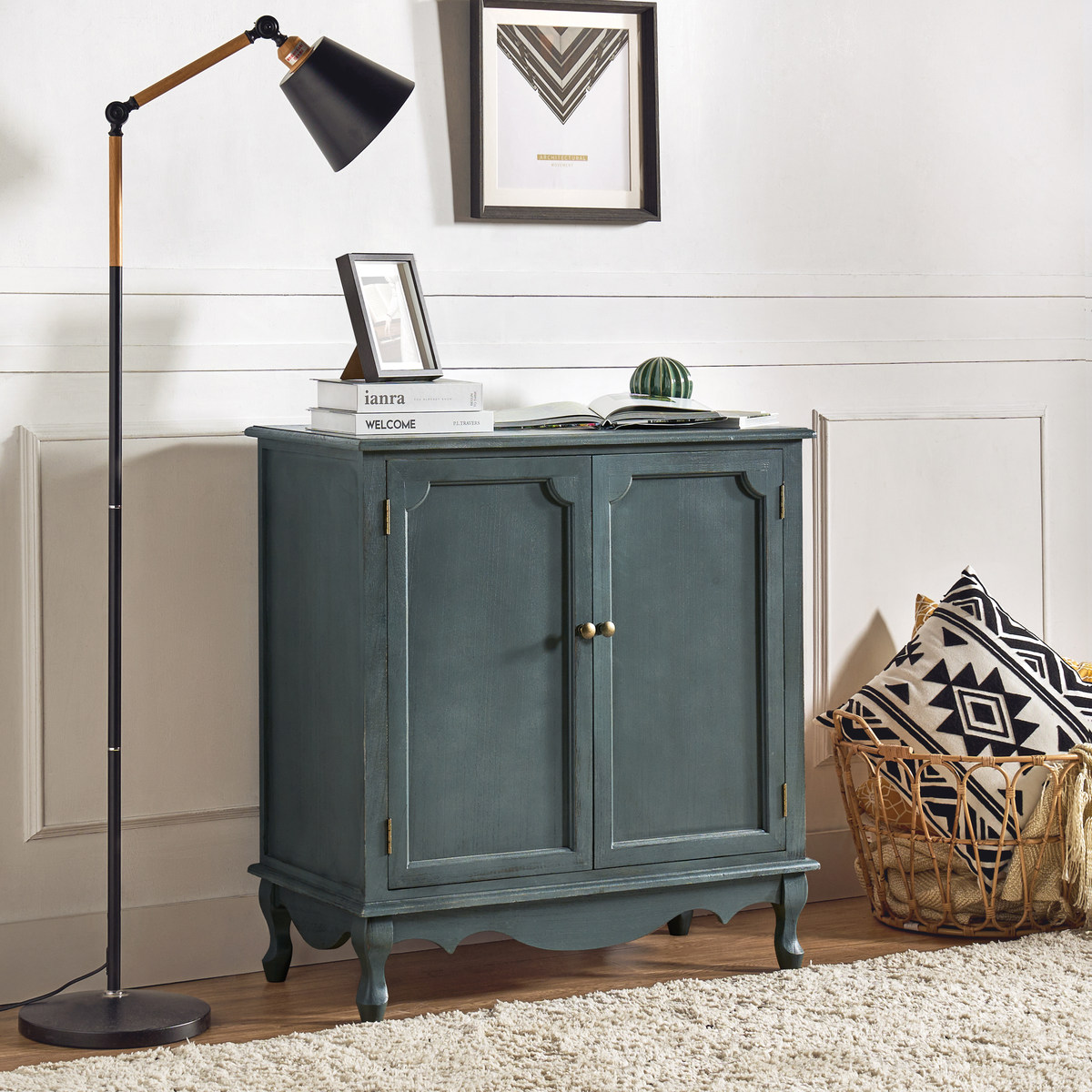 Galatea Farmhouse 2-Door Accent Storage Cabinet