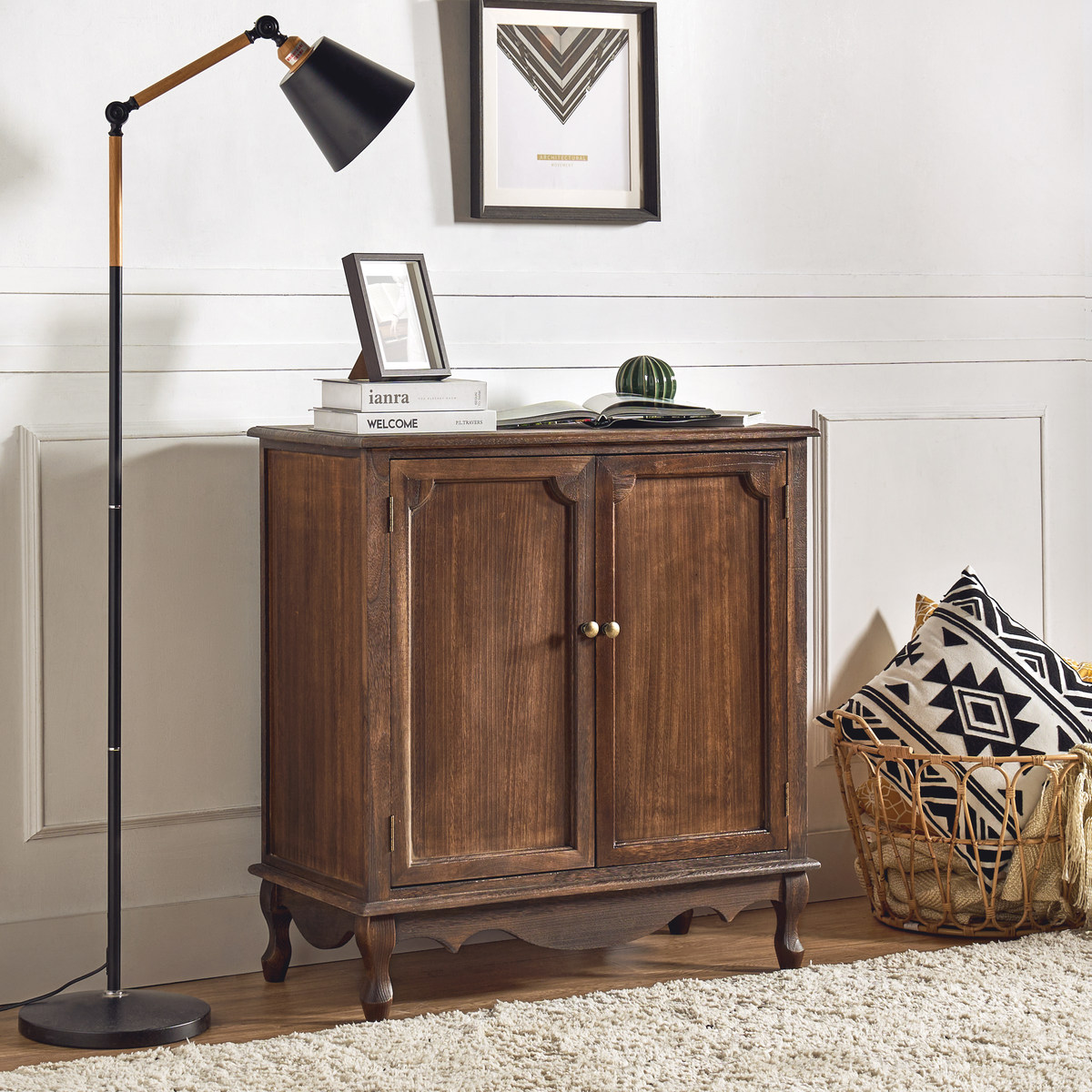 Galatea Farmhouse 2-Door Accent Storage Cabinet