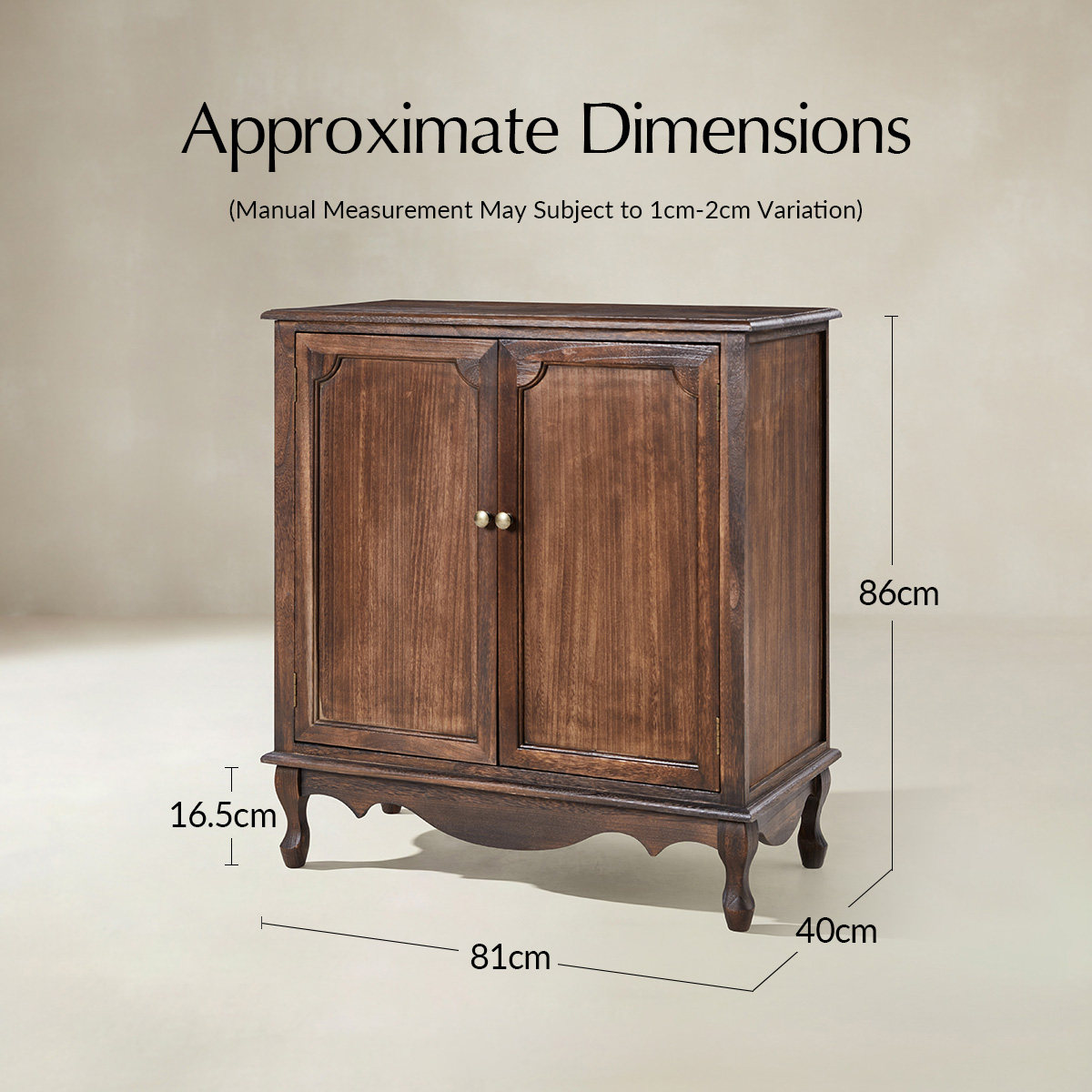 Galatea Farmhouse 2-Door Accent Storage Cabinet