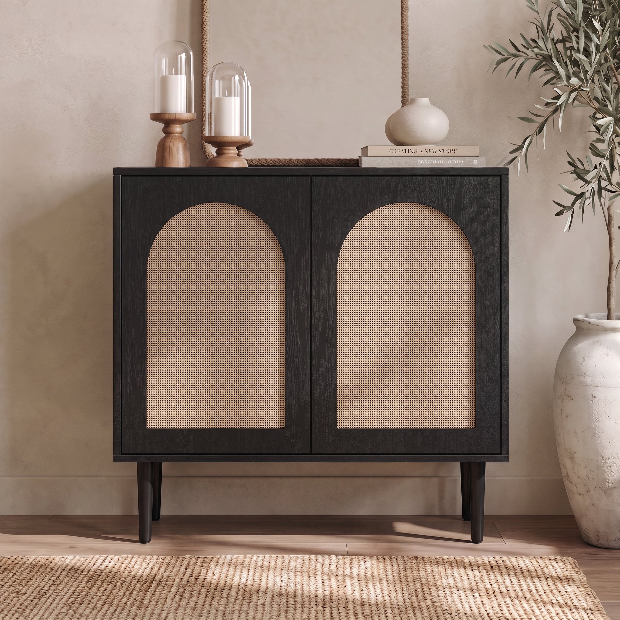 Norbert Rattan 2-Door Accent Cabinet with Shelves