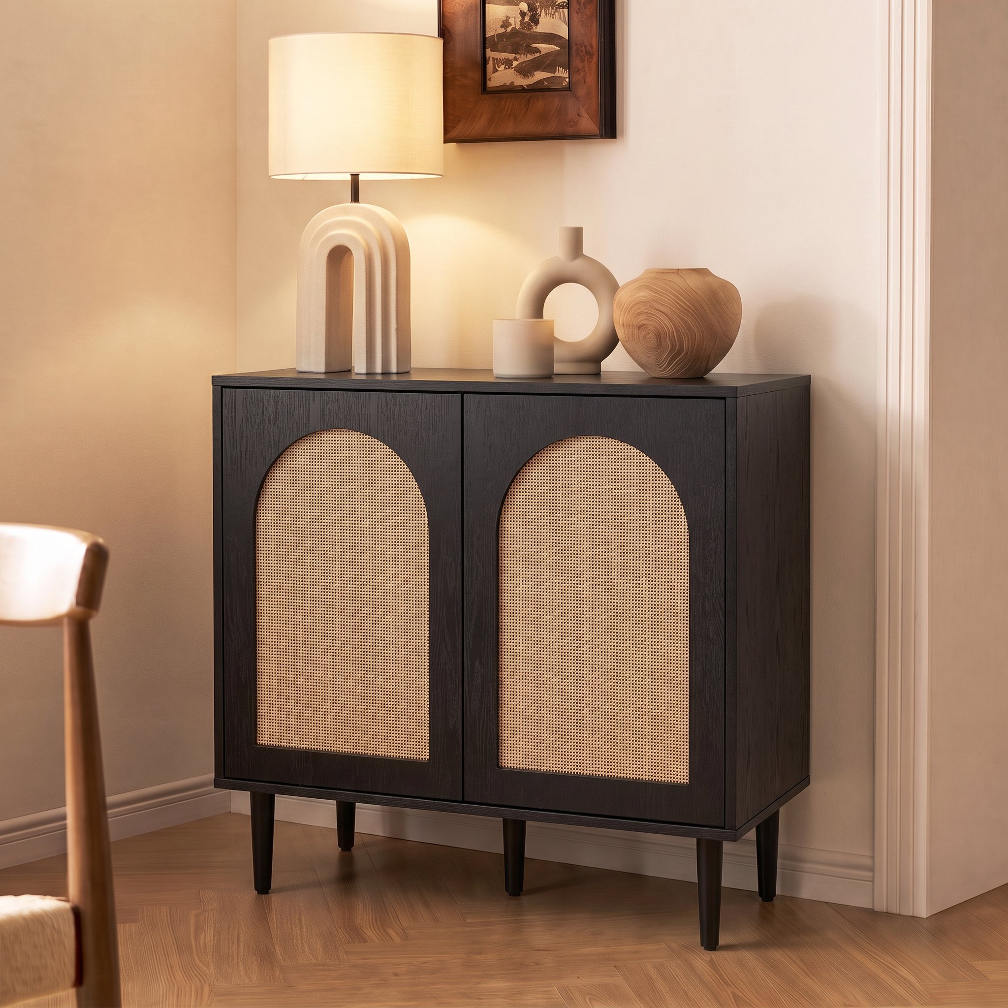 Norbert Rattan 2-Door Accent Cabinet with Shelves