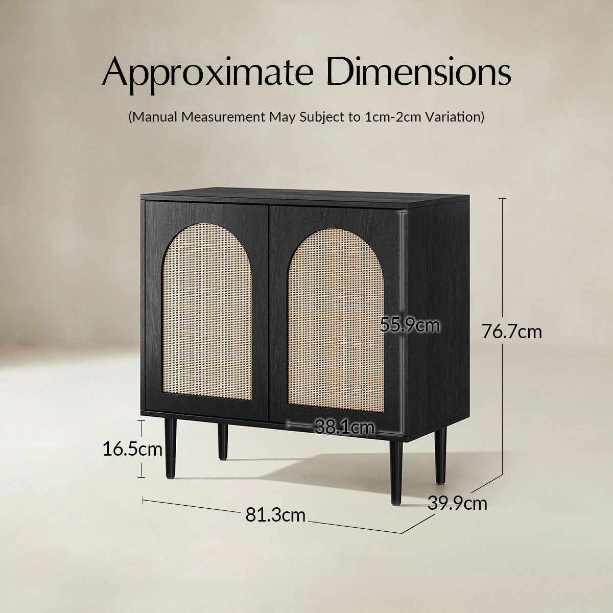 Norbert Rattan 2-Door Accent Cabinet with Shelves