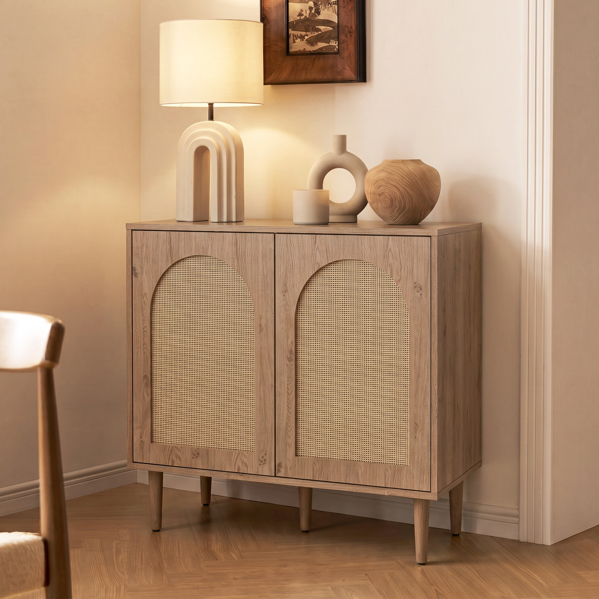Norbert Rattan 2-Door Accent Cabinet with Shelves