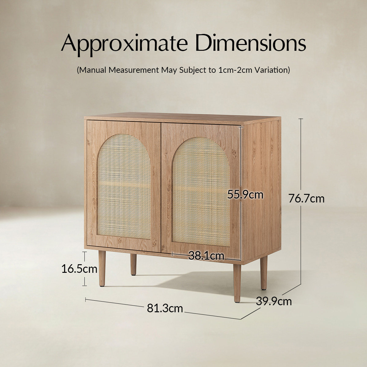 Norbert Rattan 2-Door Accent Cabinet with Shelves