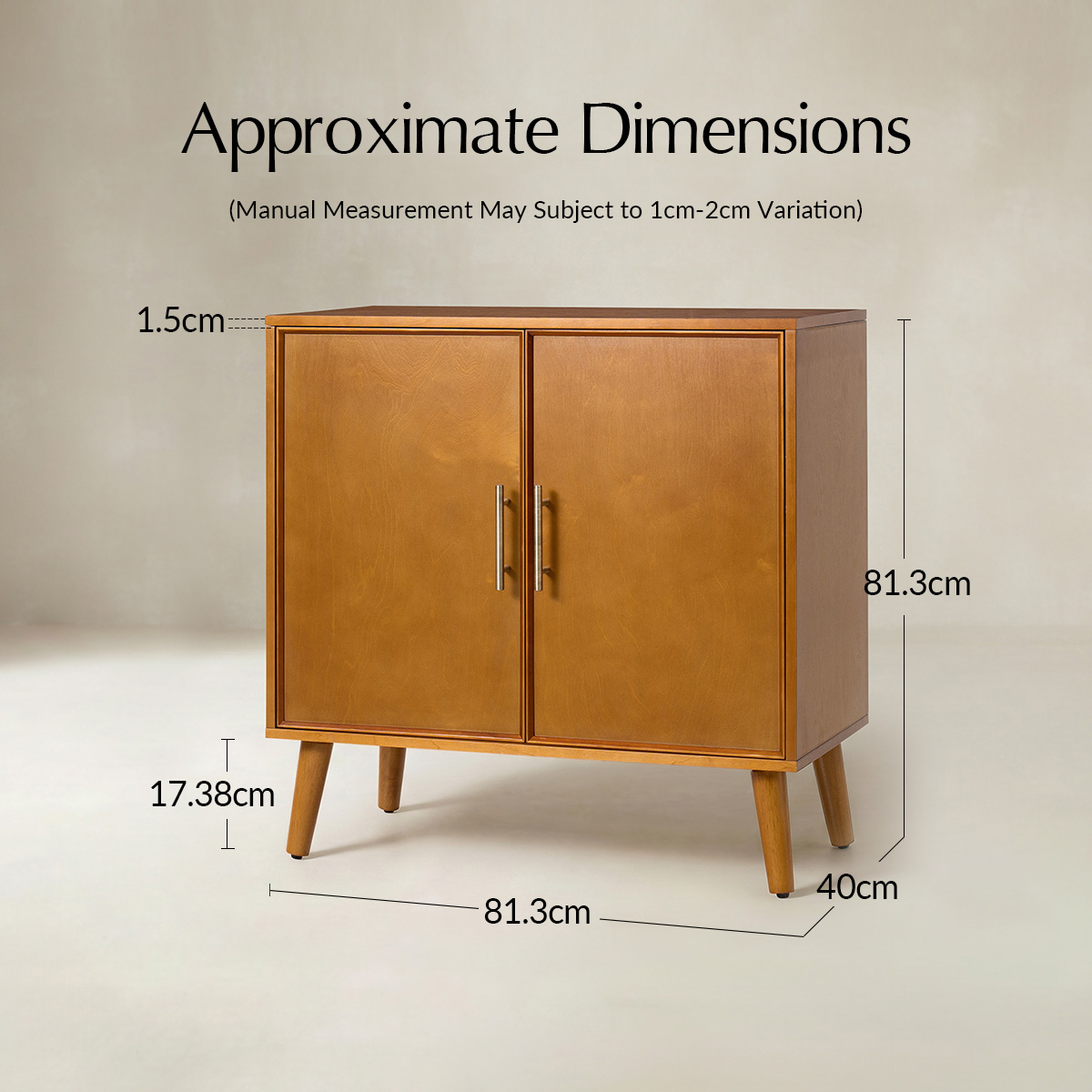 Anita 2-Door Accent Cabinet with Adjustable Shelves