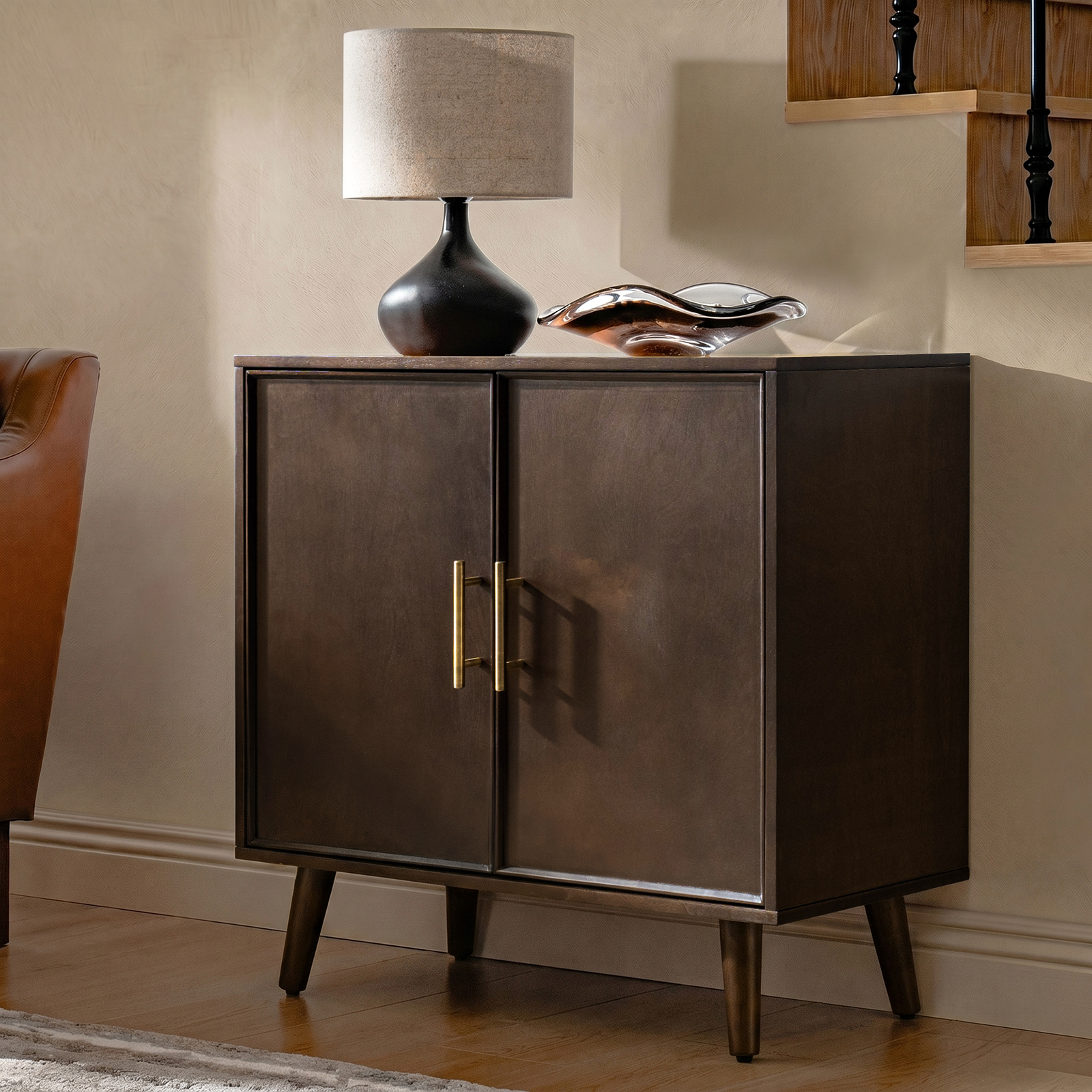 Rudol 2-Drawer End Table with Charging Station | Hulala Home UK