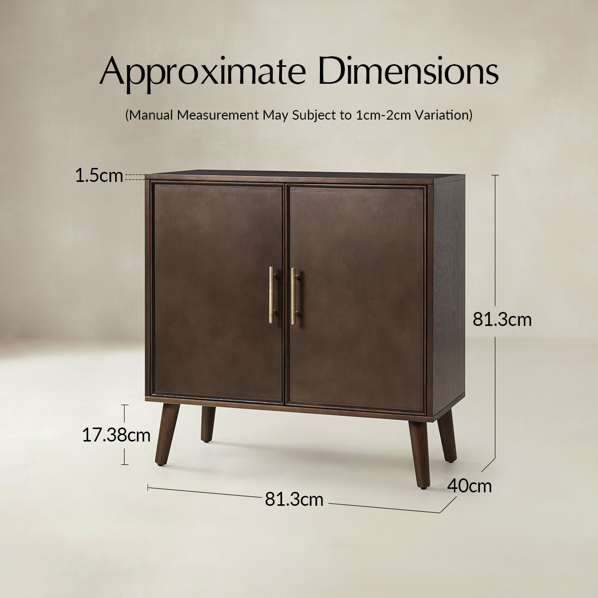 Anita 2-Door Accent Cabinet with Adjustable Shelves