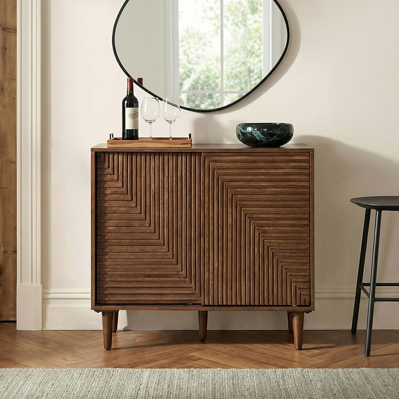 Archie 2 Door Accent Cabinet with Wine Rack and Adjustable Shelf