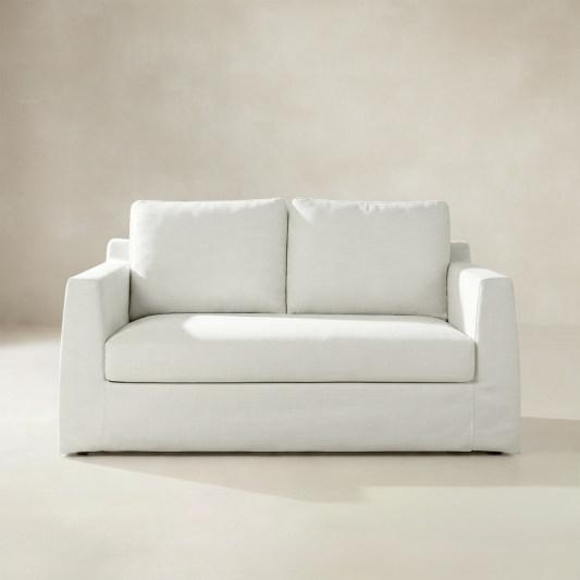Tob Slipcovered Loveseat with Reversible Cushions