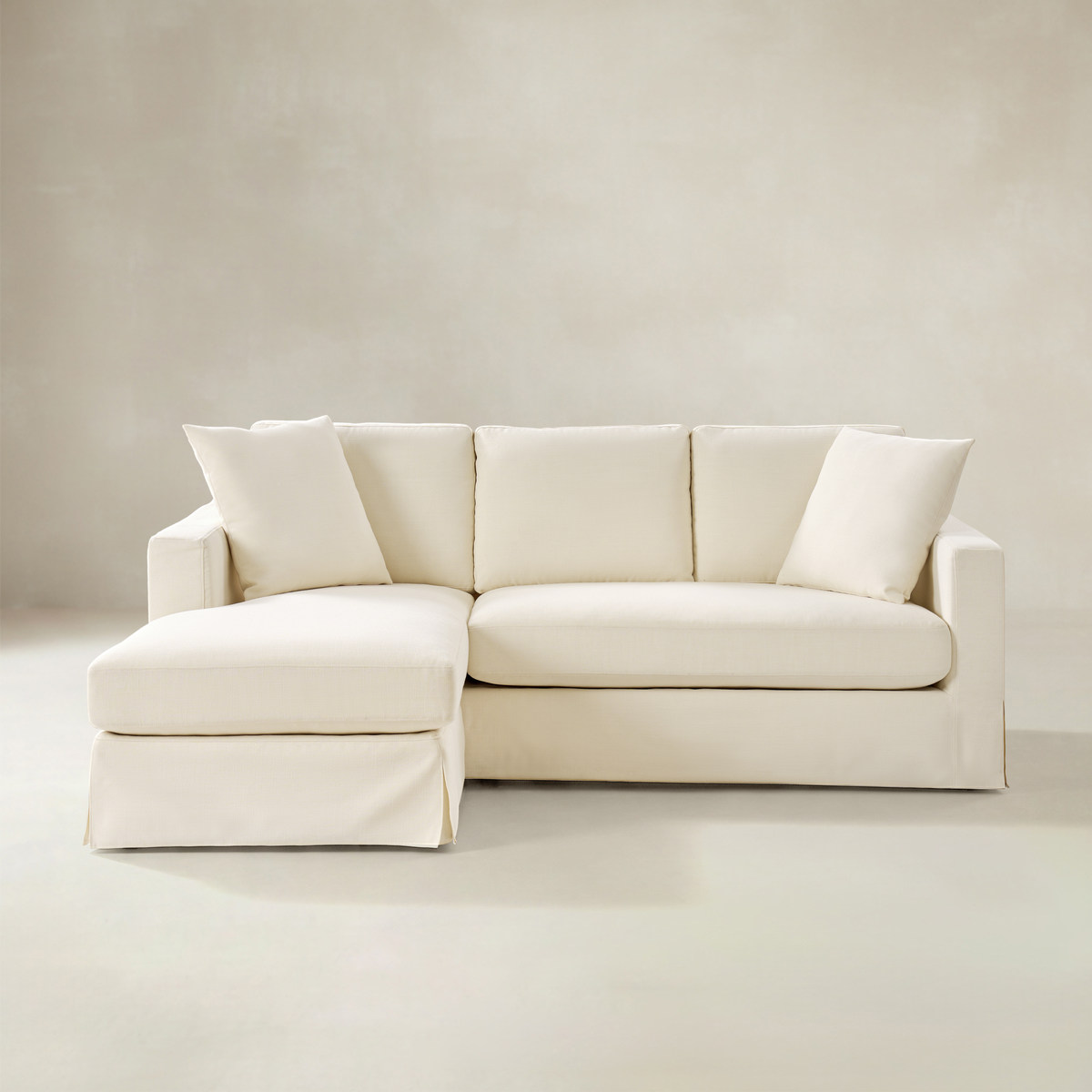 Romina Slipcovered Corner Sofa with Reversible Chaise