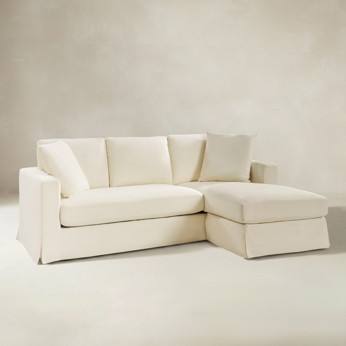 Romina Slipcovered Corner Sofa with Reversible Chaise