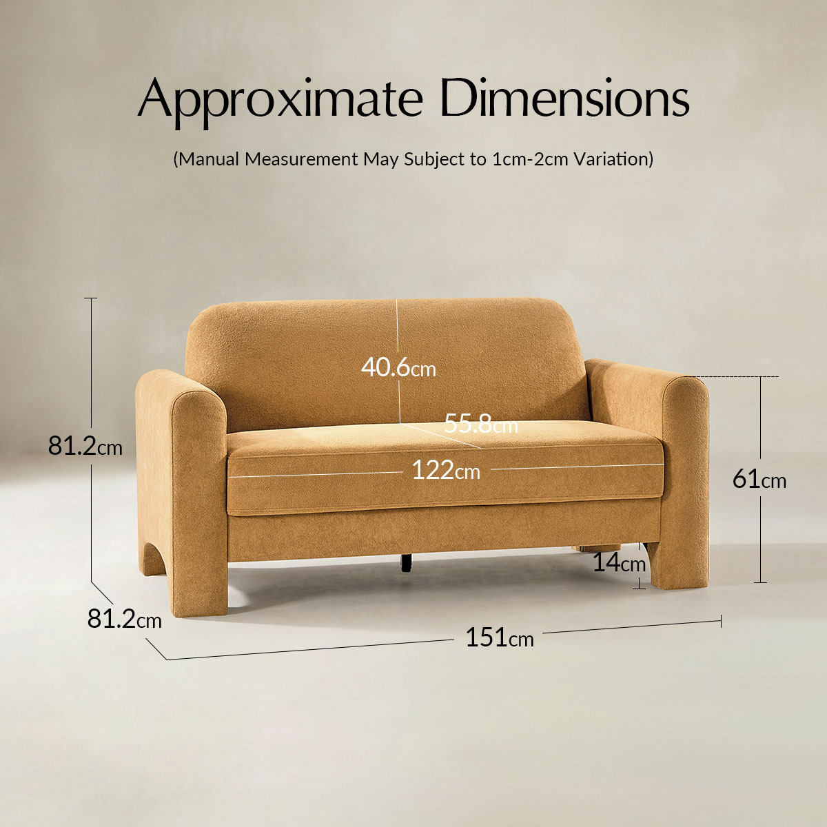 Karmen Chenille 2 Seater Sofa