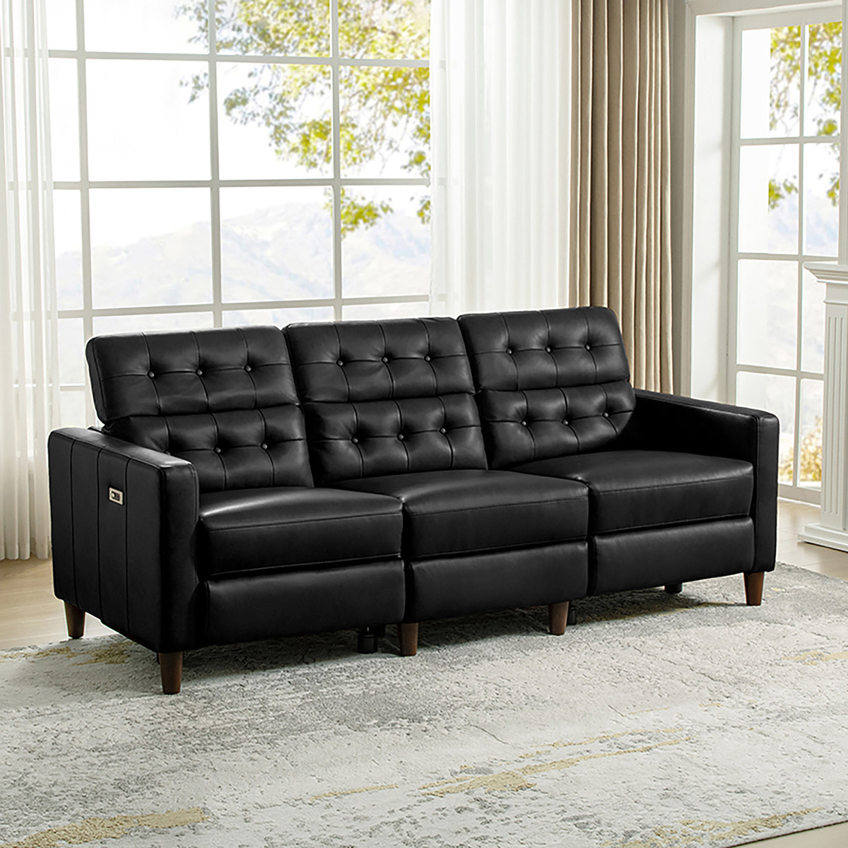 Viktor Power Reclining Sectional Sofa with Adjustable Headrests