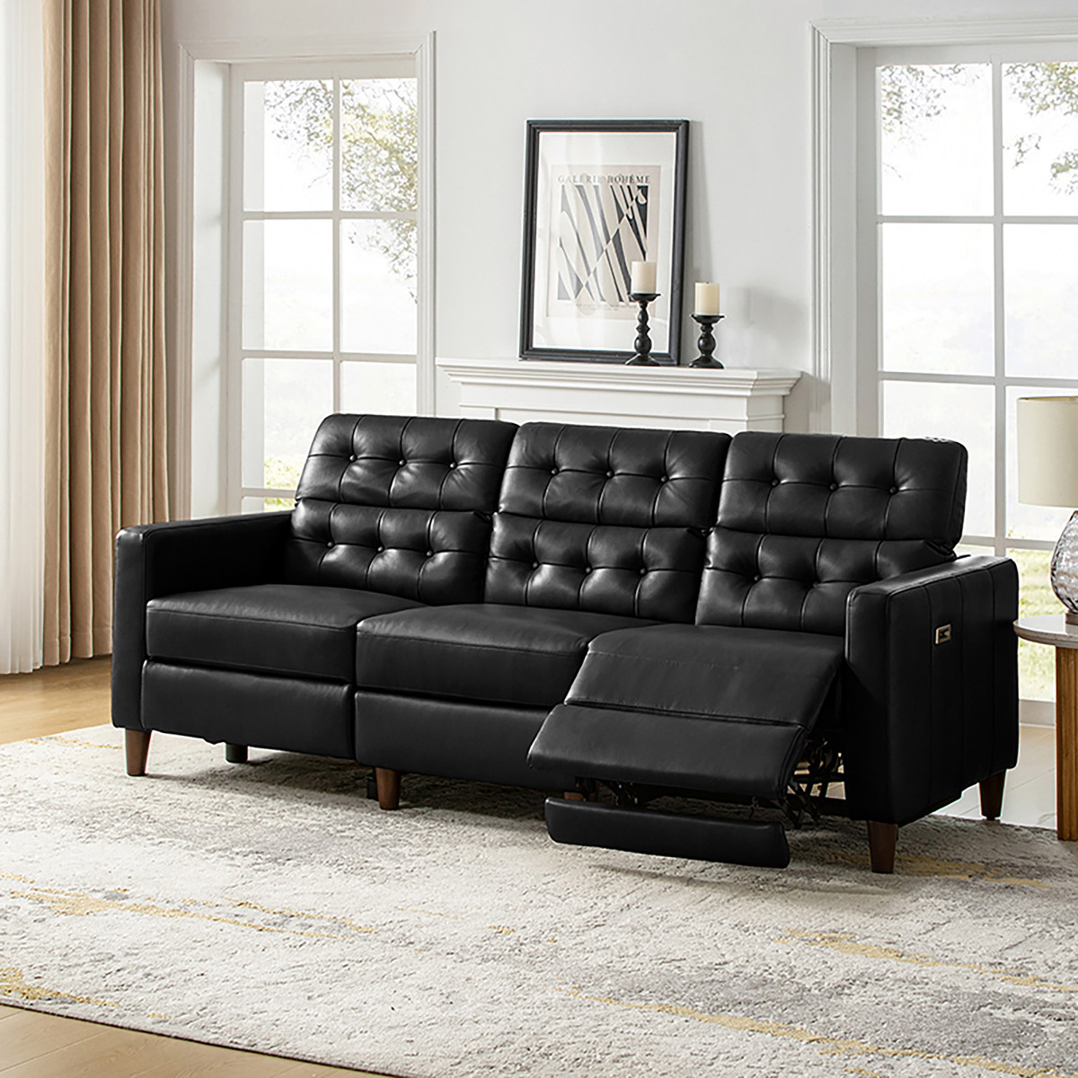 Viktor Power Reclining Sectional Sofa with Adjustable Headrests