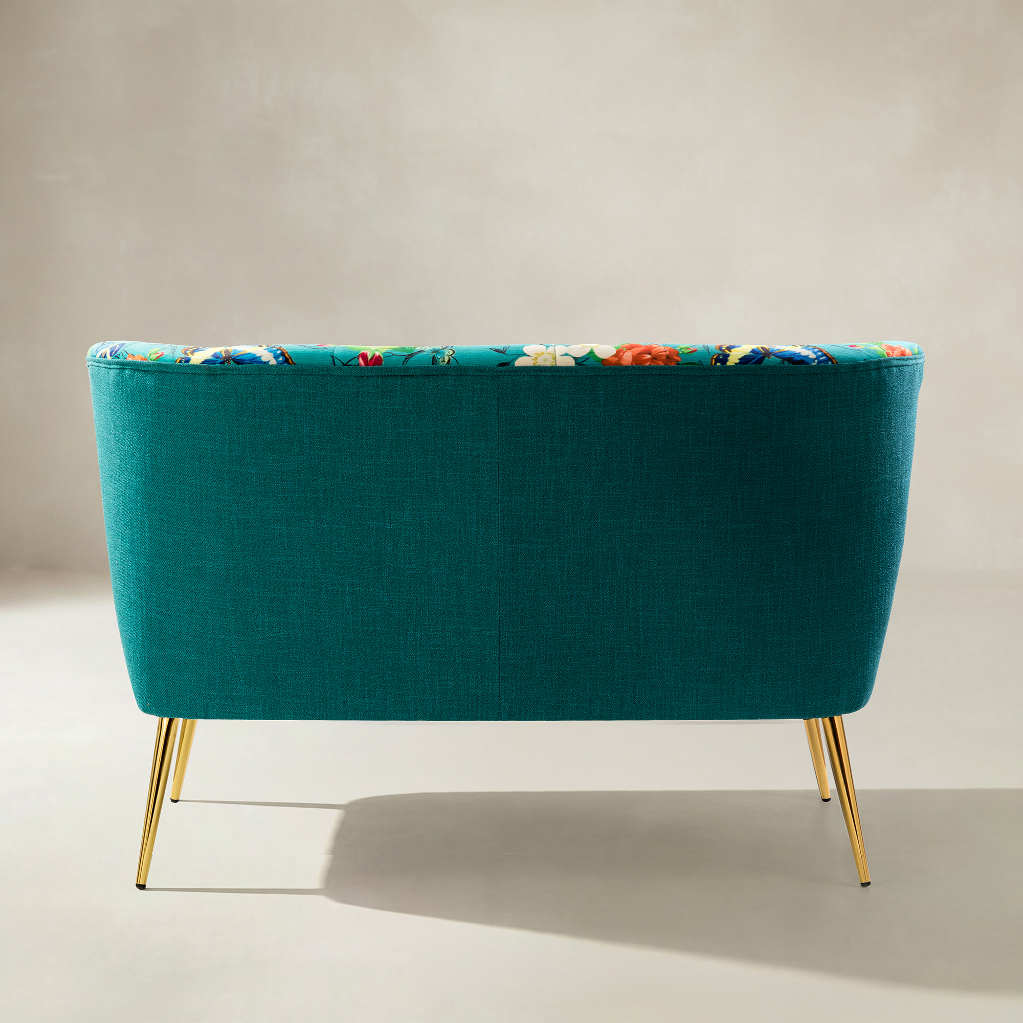 Coraline Floral Upholstered Loveseat with Tufted Back