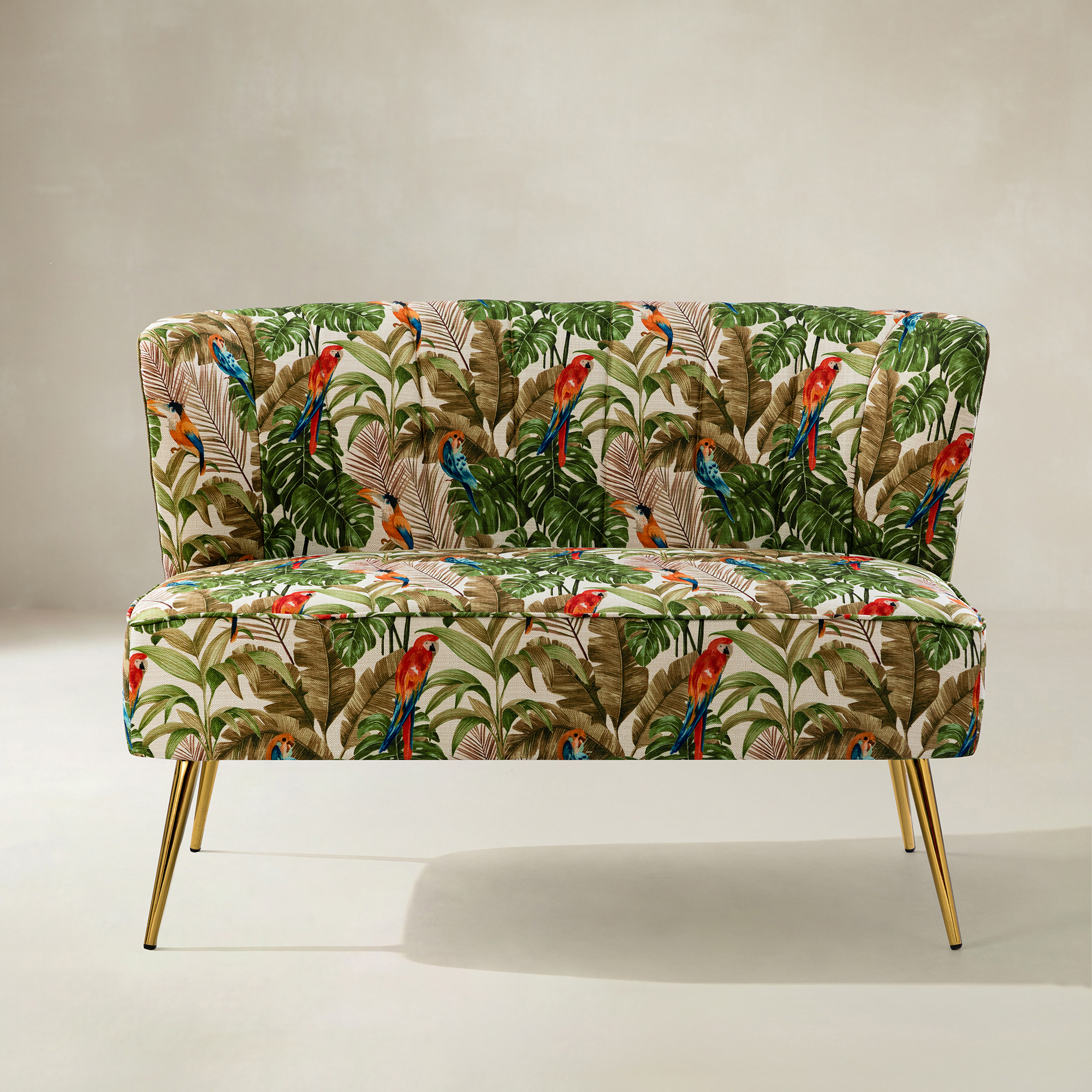 Coraline Floral Upholstered Loveseat with Tufted Back