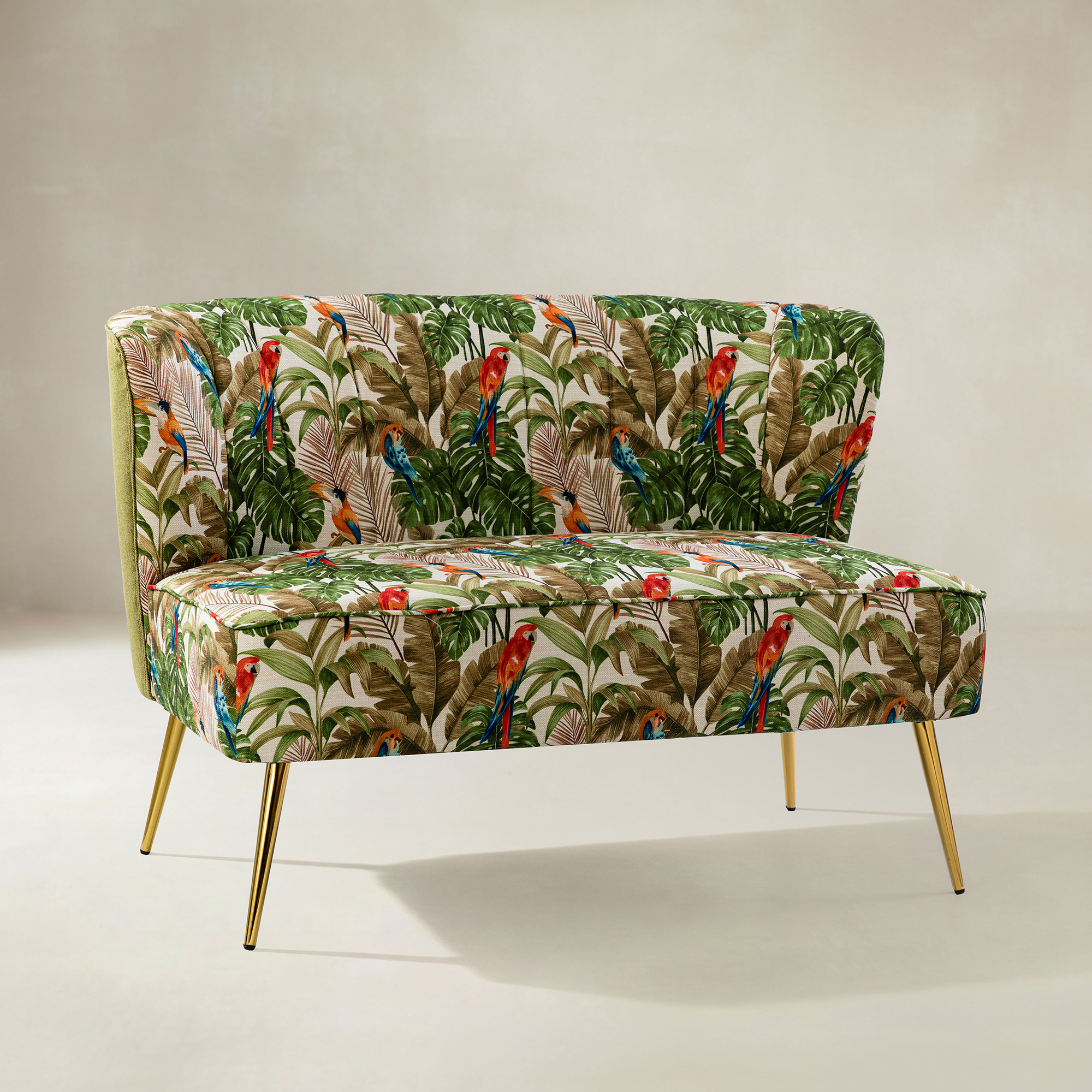 Coraline Floral Upholstered Loveseat with Tufted Back