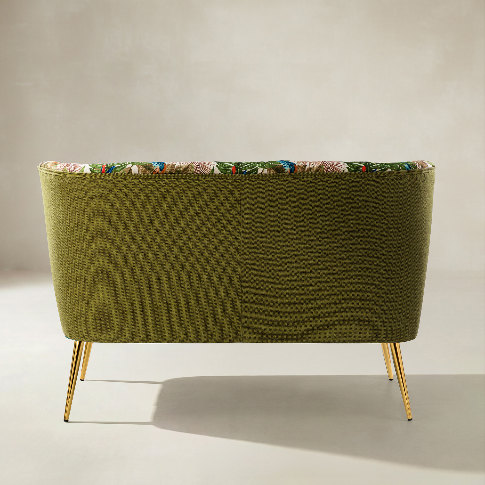 Coraline Floral Upholstered Loveseat with Tufted Back