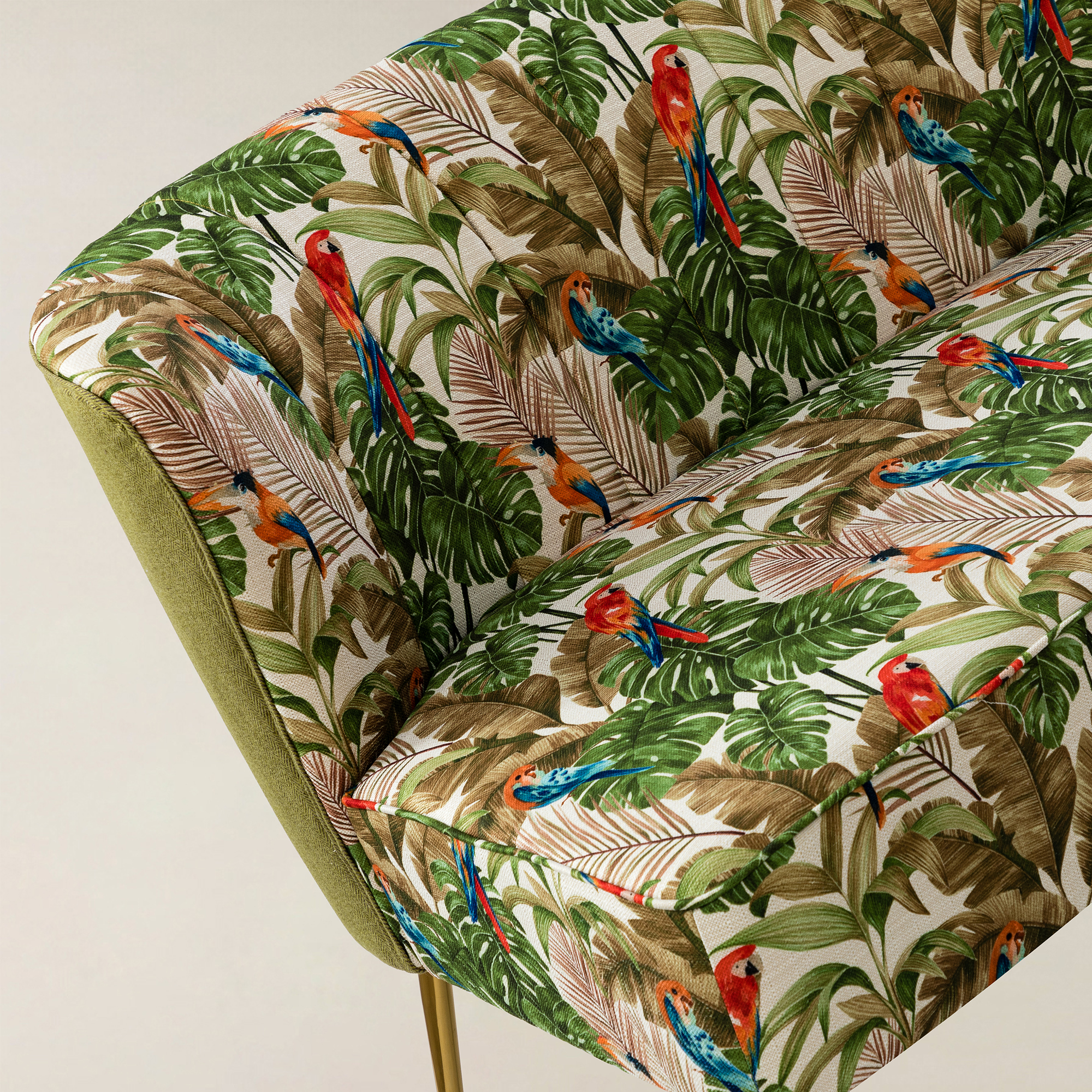 Coraline Floral Upholstered Loveseat with Tufted Back