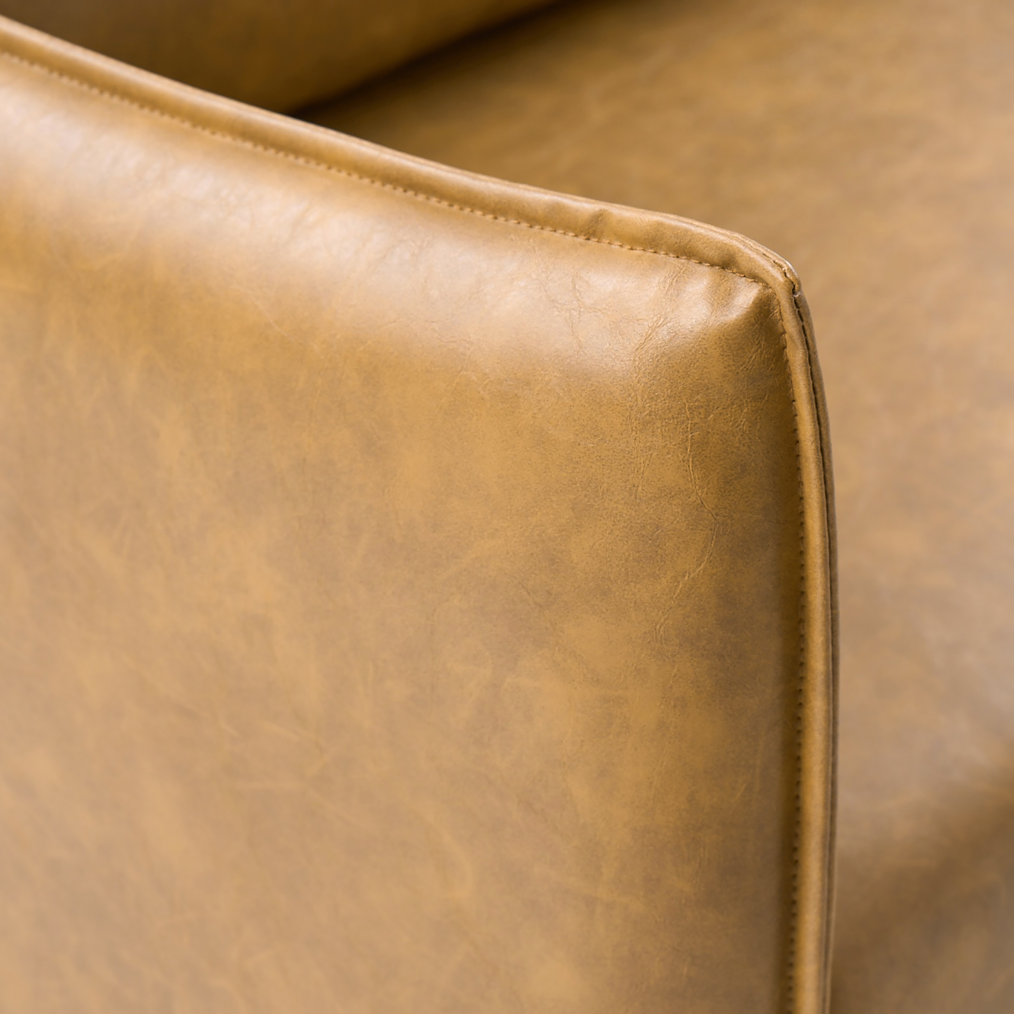 Vic Industrial Loveseat with Metal Legs
