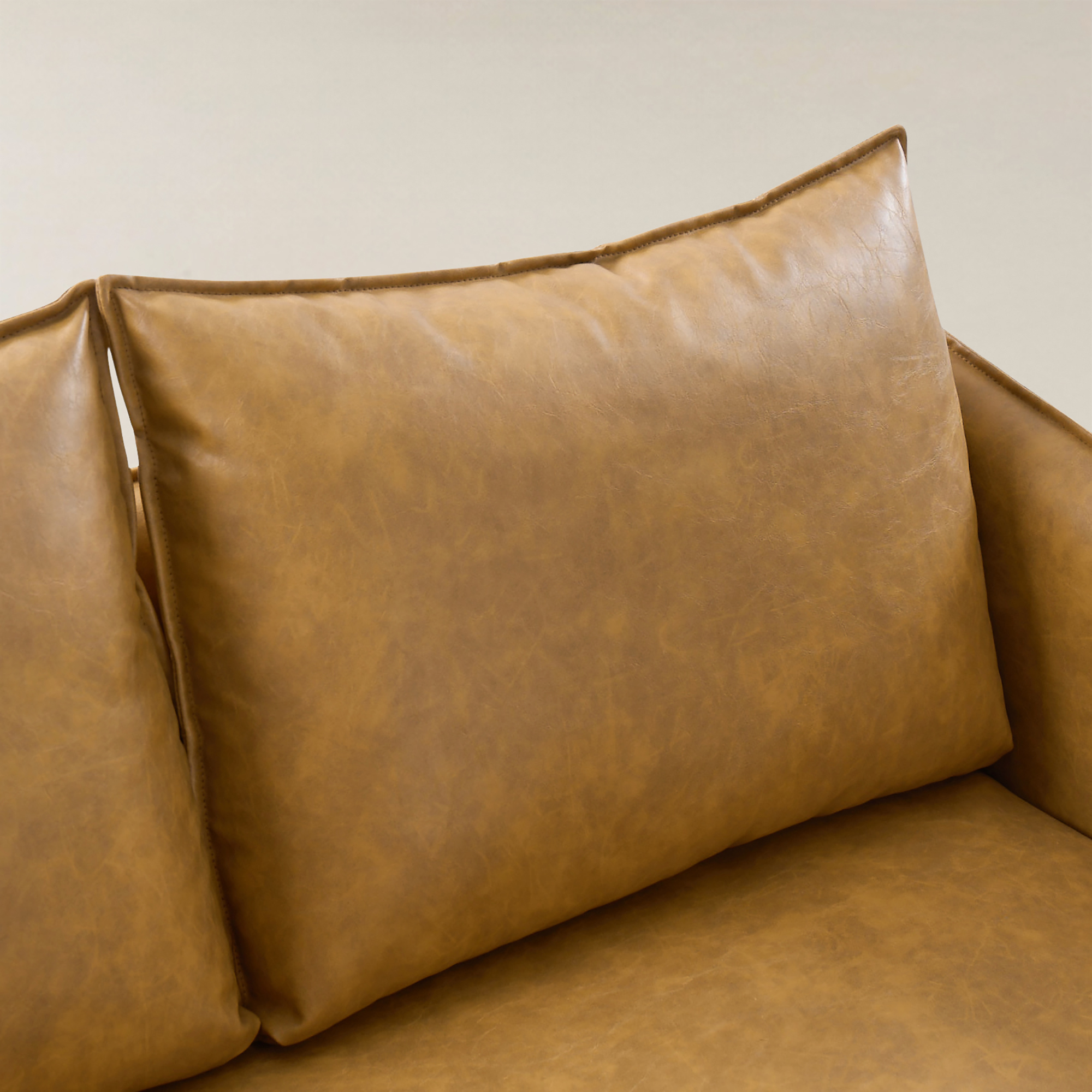 Vic Industrial Loveseat with Metal Legs