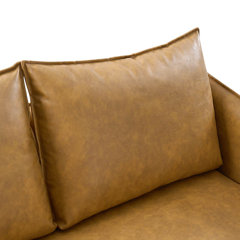 Vic Industrial Loveseat with Metal Legs