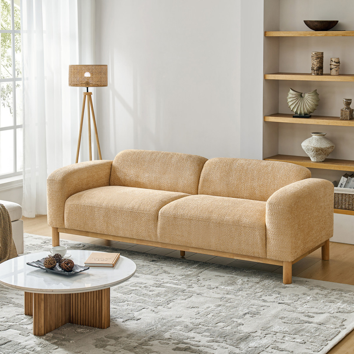Diego Modern Low-Profile Sofa with Deep Cushioned Seat