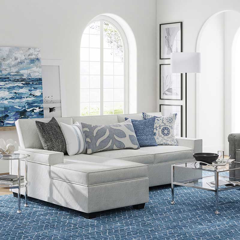 Classic Sleeper Sectional Sofa with Storage Chaise