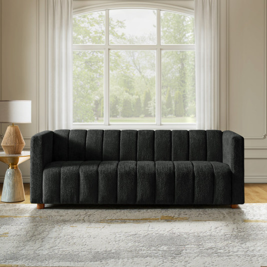 Botham Bouclé Sofa with Hidden Low-Profile Legs