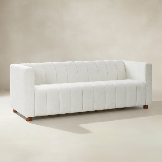 Botham Bouclé Sofa with Hidden Low-Profile Legs