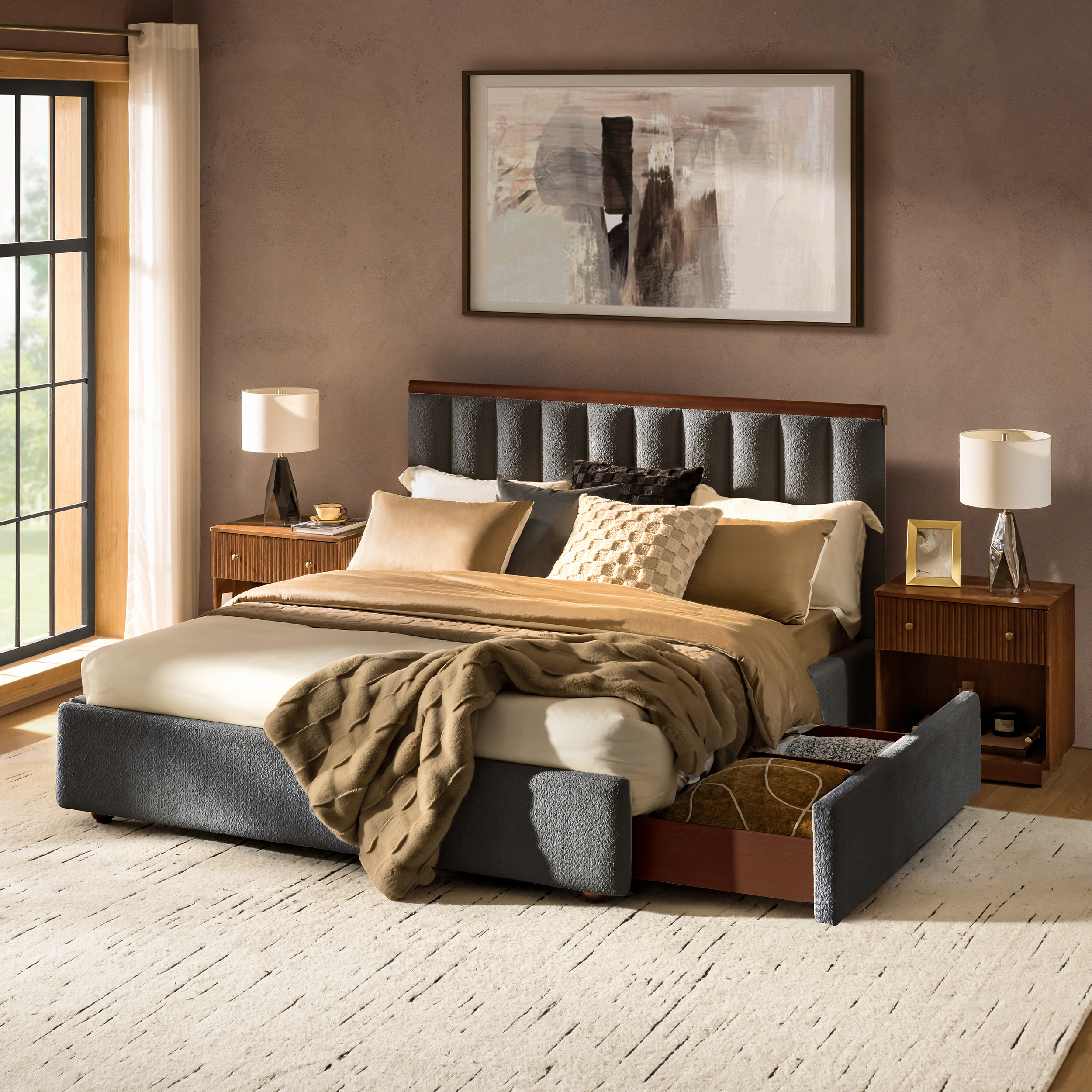 Different modular bed frame configurations showing size and layout flexibility for UK bedrooms