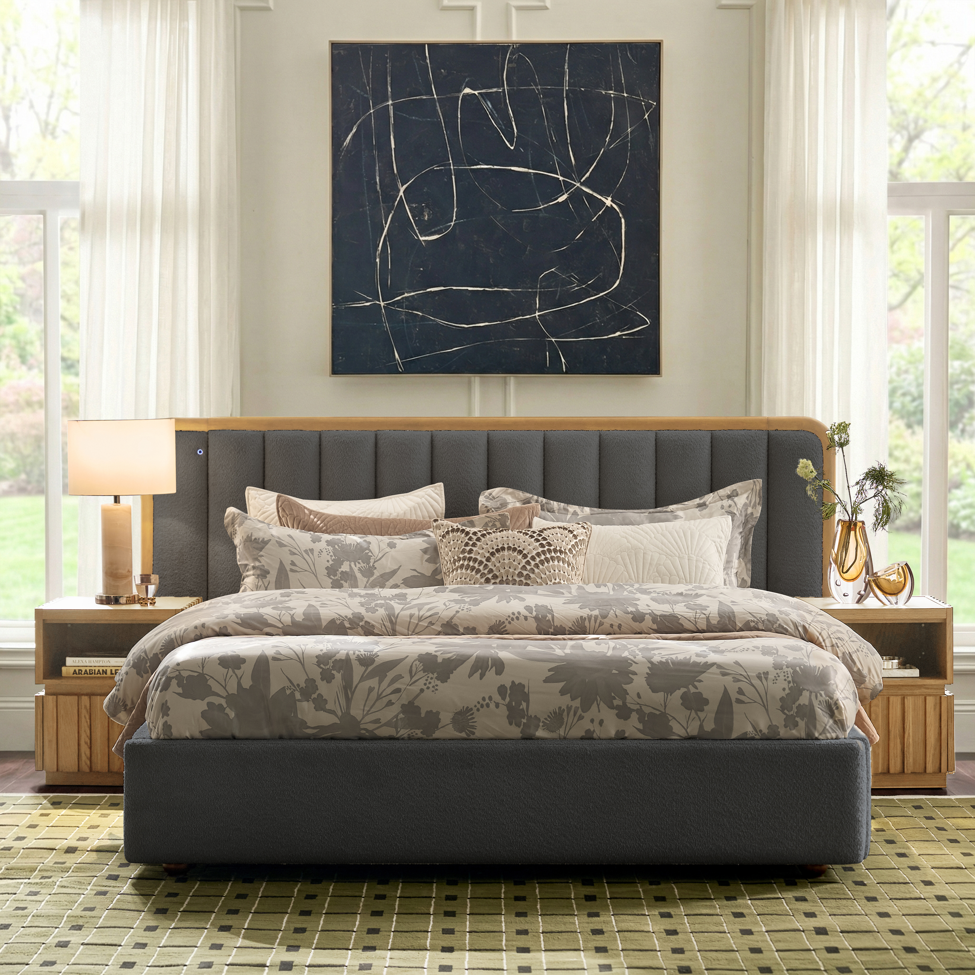Modular bed with built-in under-bed storage drawers ideal for small UK bedrooms