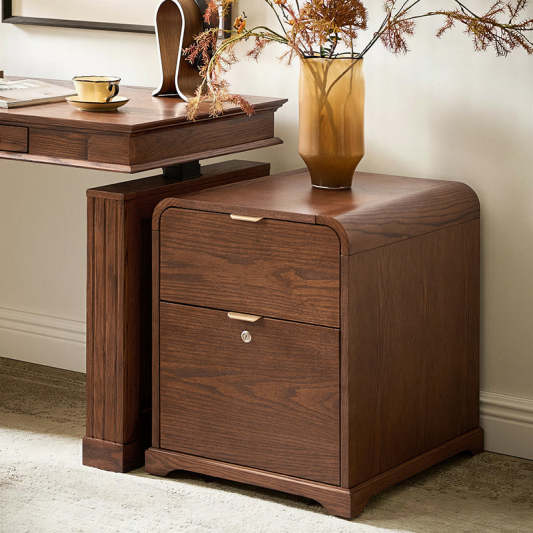 Baggio Modern 2-Drawer Filing Cabinet with Charging