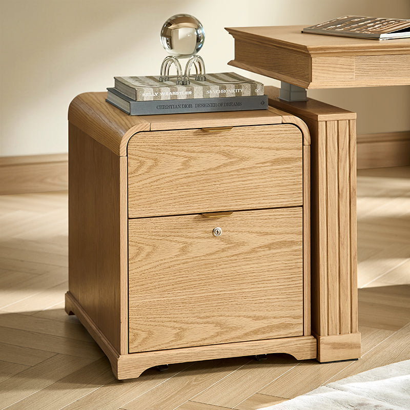 Baggio Modern 2-Drawer Filing Cabinet with Charging