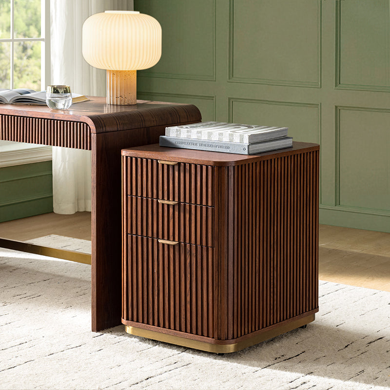 Mason Modern Fluted 3-Drawer Filing Cabinet - HULALA HOME