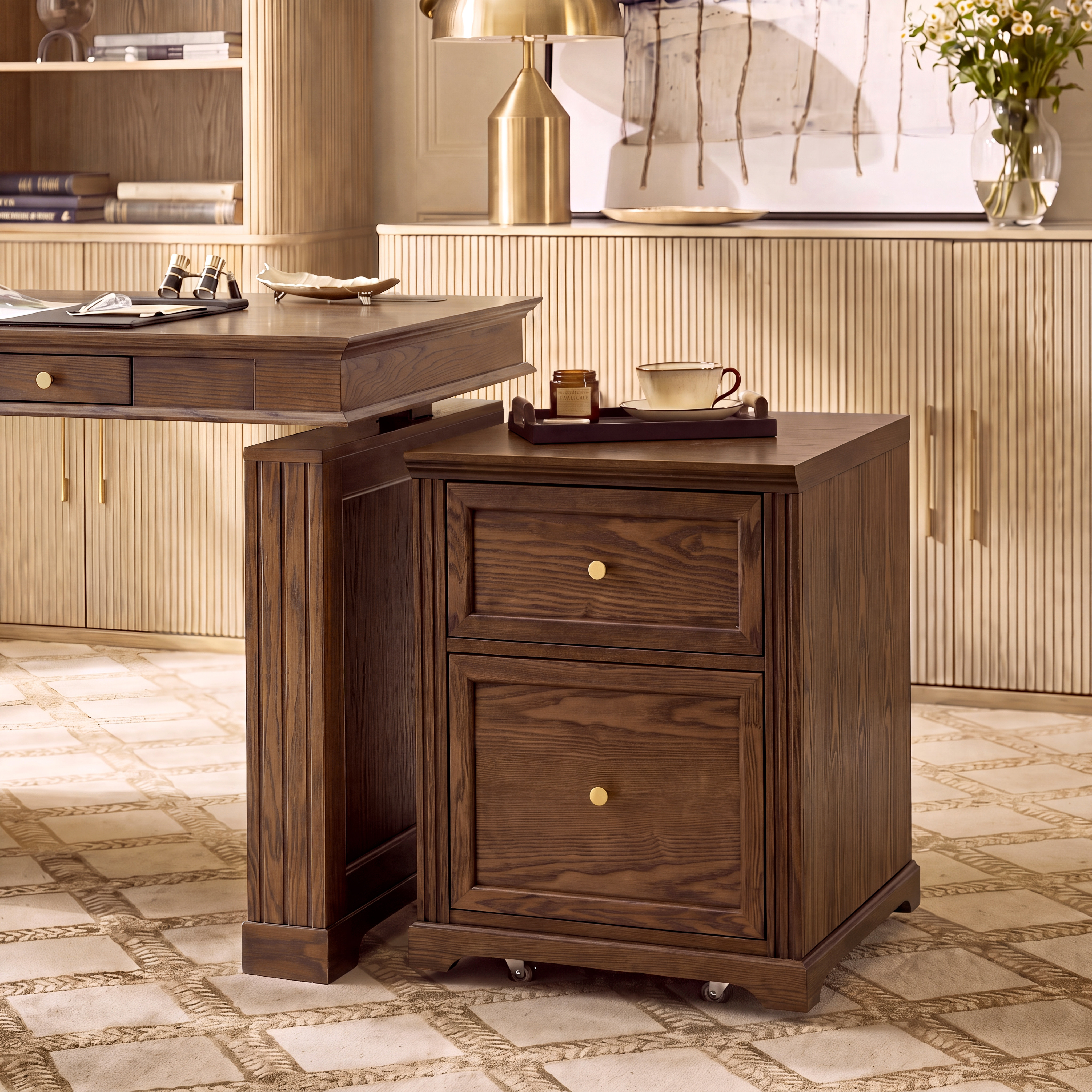 Julia Farmhouse Wood Filing Cabinets
