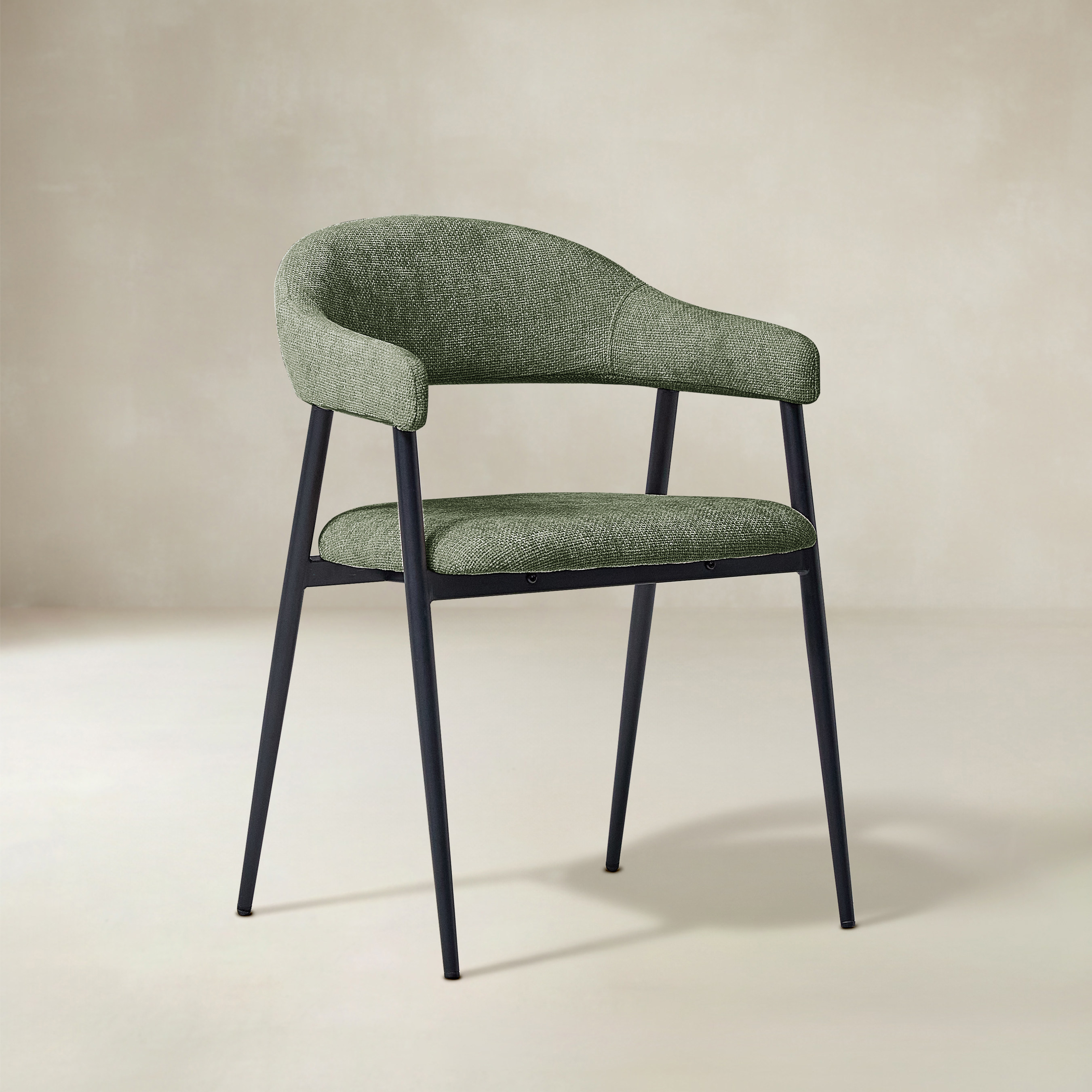 Flora Curved Wood Backrest Faux Leather | Hulala Home