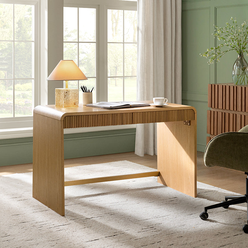 Baggio Modern Fluted Home Office Desk - HULALA HOME